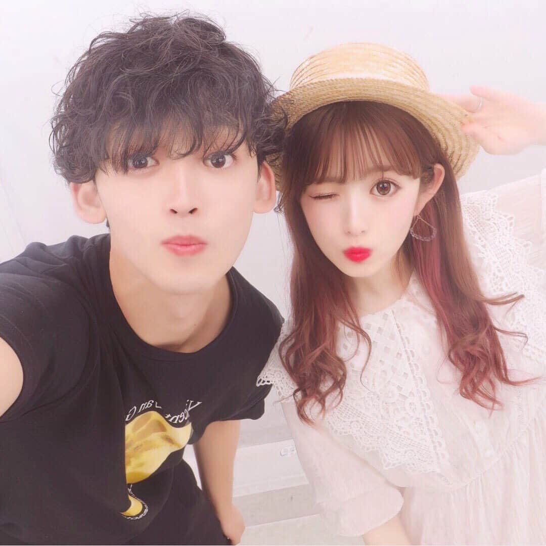 青木菜花のインスタグラム：「.﻿ .﻿ アオハルしちゃった😝﻿ .﻿ . #なのかじ #プリント倶楽部」