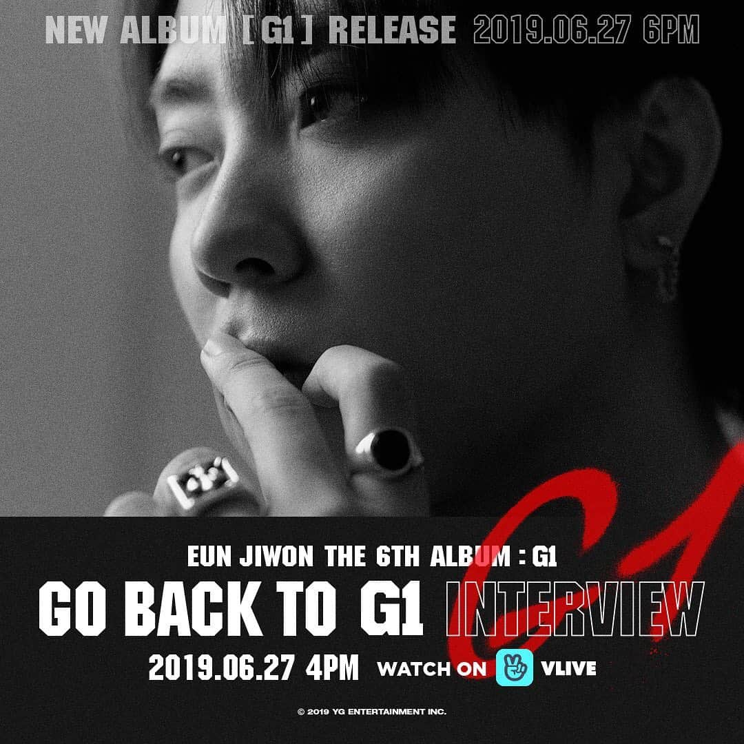 ウン・ジウォンのインスタグラム：「#EUNJIWON #은지원 #THE6THALBUM #G1 #GOBACKTOG1 #INTERVIEW #TEASER #20190627_4PM #VLIVE #NEWRELEASE #20190627_6PM #YG」