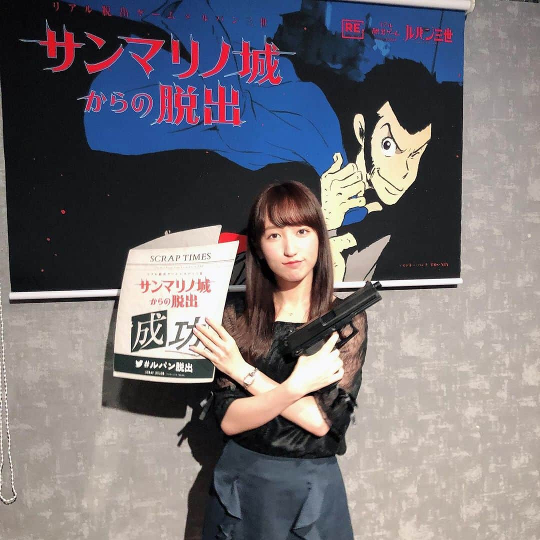 山木梨沙さんのインスタグラム写真 - (山木梨沙Instagram)「. 先日リアル脱出ゲーム「サンマリノ城からの脱出」に行ってきました！  ルパンの協力者になってきましたよぅ 久しぶりのだっしゅほい  好きなタイプの謎が出たのでそれだけでとても幸せでした…♡ 東京ミステリーサーカスにて絶賛再演中です！  #ルパン脱出 #realdgame #tokyomysterycircus #山木梨沙 #country_girls」6月26日 16時40分 - risa_yamaki.official