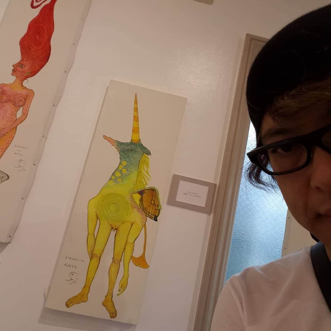 勝田一樹さんのインスタグラム写真 - (勝田一樹Instagram)「satokoの個展に行ってきてよ❗ スゲー‼️satokoスゲー‼️ ほぼ全部ソールドアウト‼️ 才能スゲー‼️ 30日までやってるよ‼️ 皆おいでー‼️🎵 #satoko #satoko個展  #サトコドラム #勝田一樹  #kazukikatsuta  #ディメンション #dimensionjazz #サイト青山」6月26日 16時56分 - kazukikatsuta