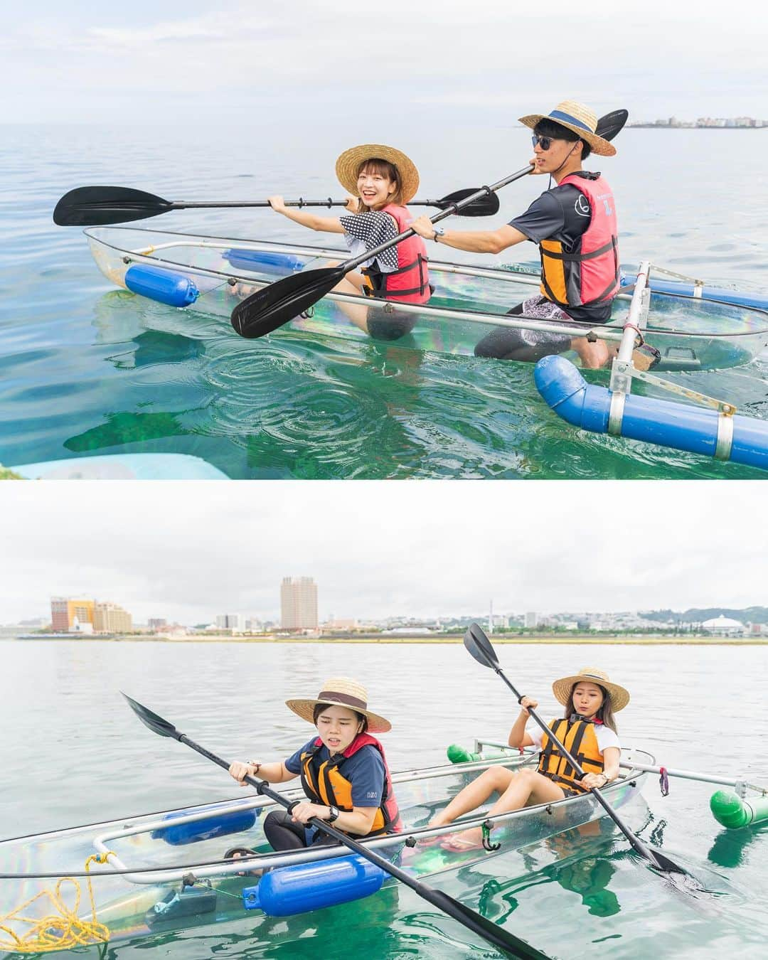 おきなわLikesさんのインスタグラム写真 - (おきなわLikesInstagram)「🌞北谷でマリンざんまい！🏄‍♂️ . 先日、北谷のアラハビーチで  @okinawa.holiday.hackers さんと マリンアクティビティを色々楽しんできましたよー🏄‍♂️ . 友達や家族3人以上のグループに オススメのアクティビティです😌 . 海底を眺めることができるクリアカヤックは新鮮だったし、 波の上を飛び跳ねるトリニティでは 石井さんが落ちそうになったのが楽しかったなー😂！！ . この北谷でマリンざんまいの詳細や取材レポは @okinawa.holiday.hackers さんの サイトに載っているのでぜひ一度ご覧くださいませ^ ^！ _______________________________________________________ 「🔎ohh.okinawa」とネットで検索！ ストーリーズからも紹介させてもらっています🌺 _______________________________________________________ #クリアカヤック#北谷町#本島中部#オキナワホリデーハッカーズ#ohh_okinawa_activities#おきなわLikes#japan#okinawa#沖縄#沖繩#冲绳」6月26日 18時37分 - okinawa_likes