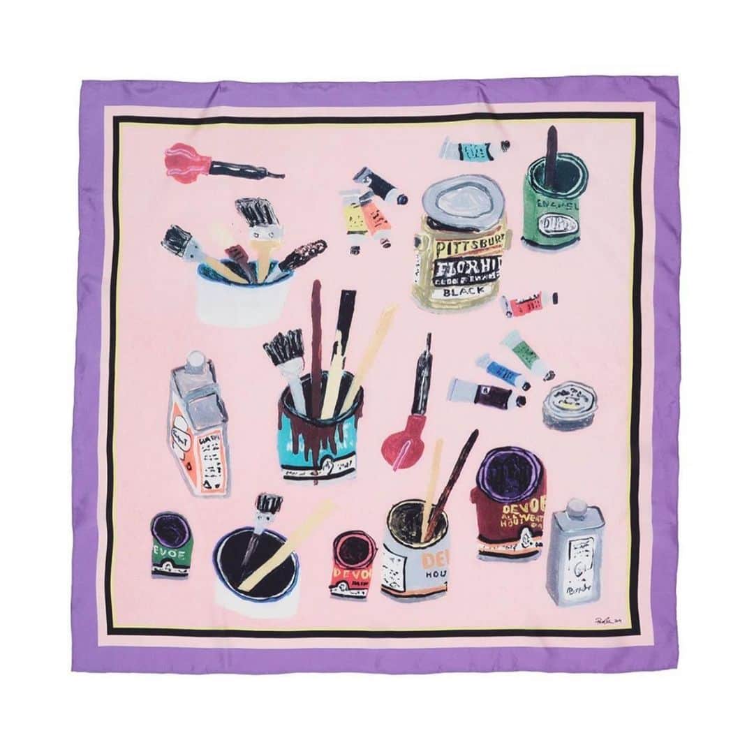 マッツノーガードさんのインスタグラム写真 - (マッツノーガードInstagram)「The amazing silk scarfs made by @roseeken for her exhibition ‘Pogo’ in our store at Strøget❤️ Available in from Friday June 28th - only 10 of each!」6月26日 18時54分 - madsnorgaard