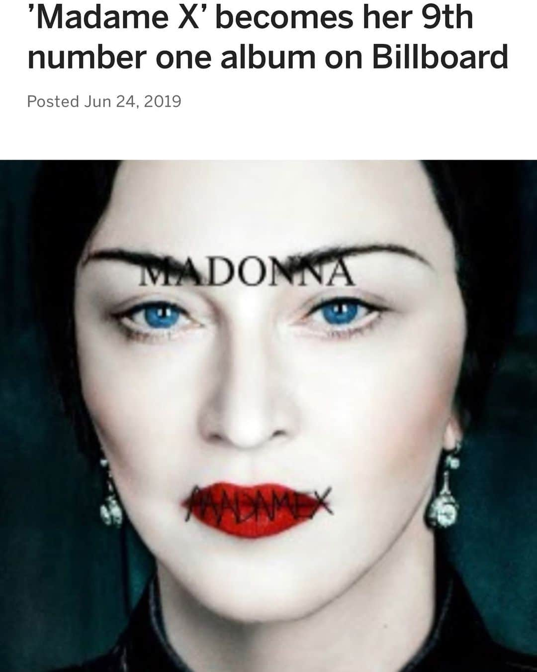 スティーヴン・クラインさんのインスタグラム写真 - (スティーヴン・クラインInstagram)「Madame❌ MADONNA  #1 ⭐️⭐️⭐️⭐️🏆🏆🏆🏆@Madonna #Shotbyklein」6月27日 4時56分 - stevenkleinstudio