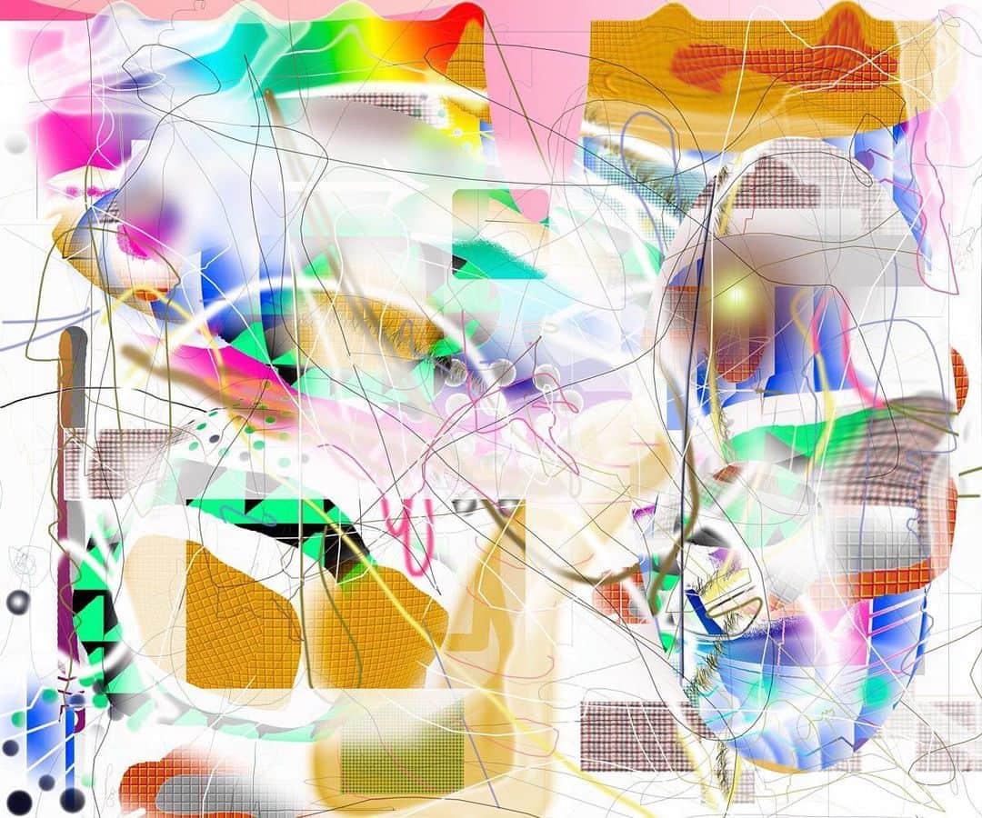 のインスタグラム：「"Unfinished," a solo exhibition by Albert Oehlen, opens next week at the Lokremise, in St. Gallen, Switzerland. To learn more about the exhibition follow the link via our bio! __________ #AlbertOehlen #Gagosian #Lokremise @lokremise Albert Oehlen, "Mel," 2004 © Albert Oehlen. Photo: © 2019 ProLitteris, Zurich」