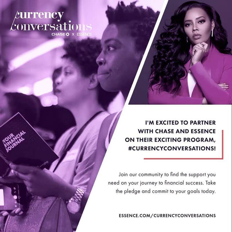 Angela Simmonsさんのインスタグラム写真 - (Angela SimmonsInstagram)「I’m so excited to partner with @Chase and @Essence on their #CurrencyConversations program during Essence Festival! Join the community today to find the support you need on your journey to financial success. Take the pledge and commit to your goals today: essence.com/currencyconversations」6月26日 22時09分 - angelasimmons