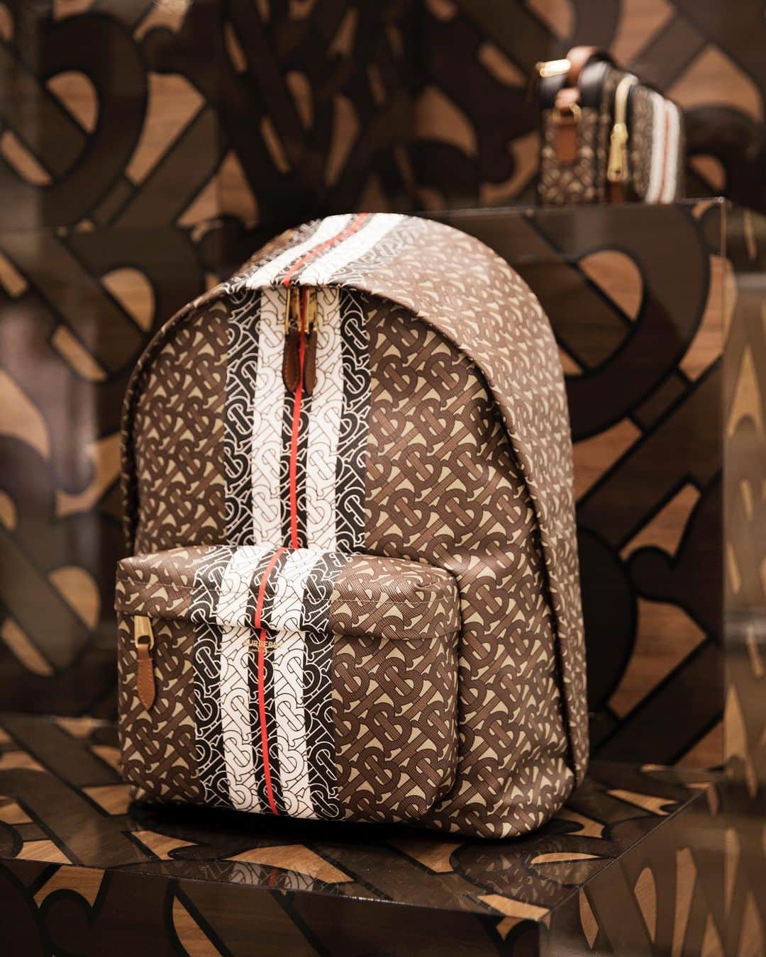 Burberryさんのインスタグラム写真 - (BurberryInstagram)「The Monogram Stripe Backpack . Our distinctive #ThomasBurberryMonogram stripe presents a striking update to a signature bag . #TBRT」6月26日 22時16分 - burberry