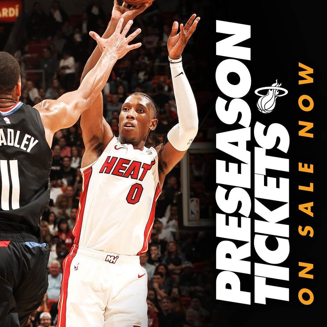 Miami HEATさんのインスタグラム写真 - (Miami HEATInstagram)「It. Is. Time.  All three home preseason games are on sale now! Click the link in our bio to get your 🎟️!」6月27日 1時45分 - miamiheat