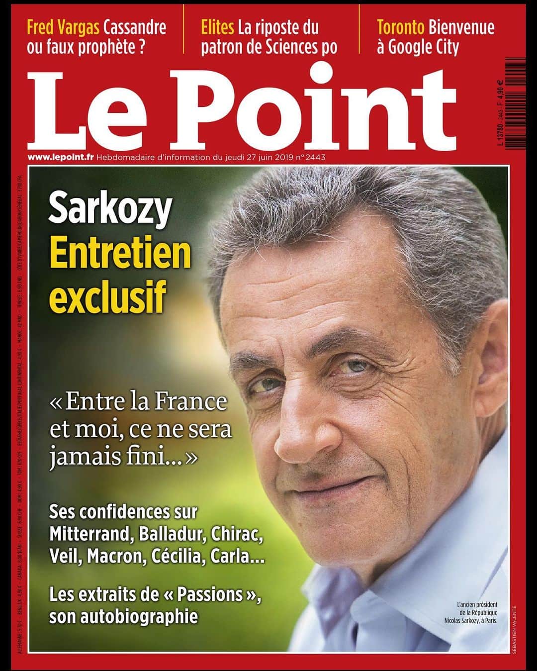 ニコラ・サルコジのインスタグラム：「Retrouvez demain l’entretien de @nicolassarkozy dans @lepointfr  #Passions @editionsdelobservatoire」