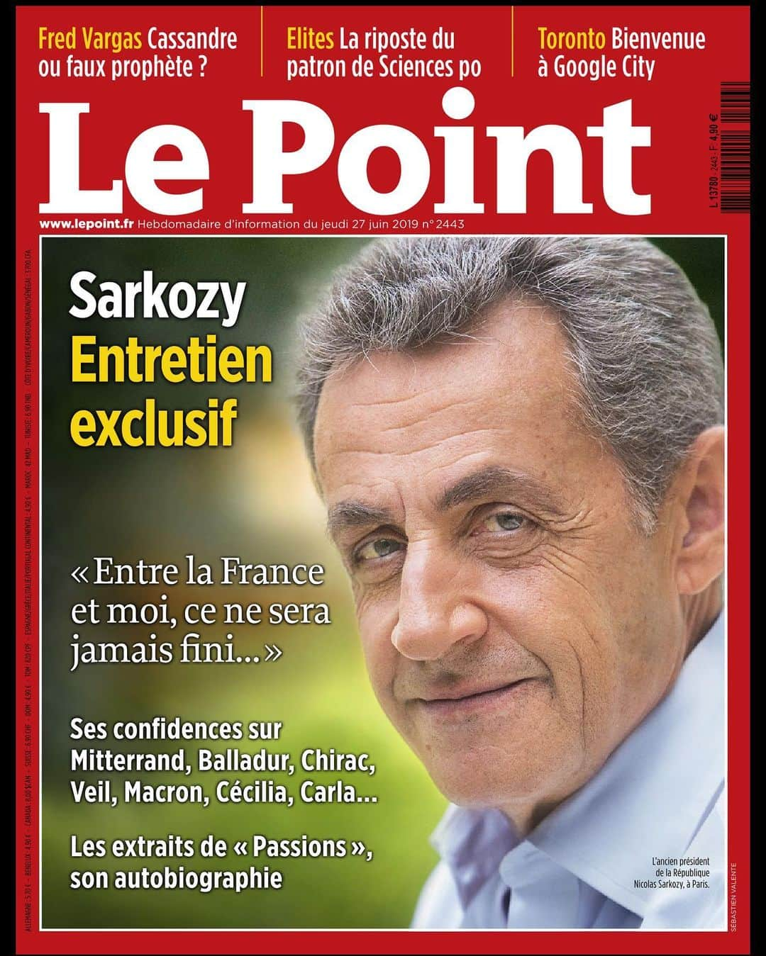 ニコラ・サルコジさんのインスタグラム写真 - (ニコラ・サルコジInstagram)「Retrouvez demain l’entretien de @nicolassarkozy dans @lepointfr  #Passions @editionsdelobservatoire」6月27日 1時52分 - nicolassarkozy