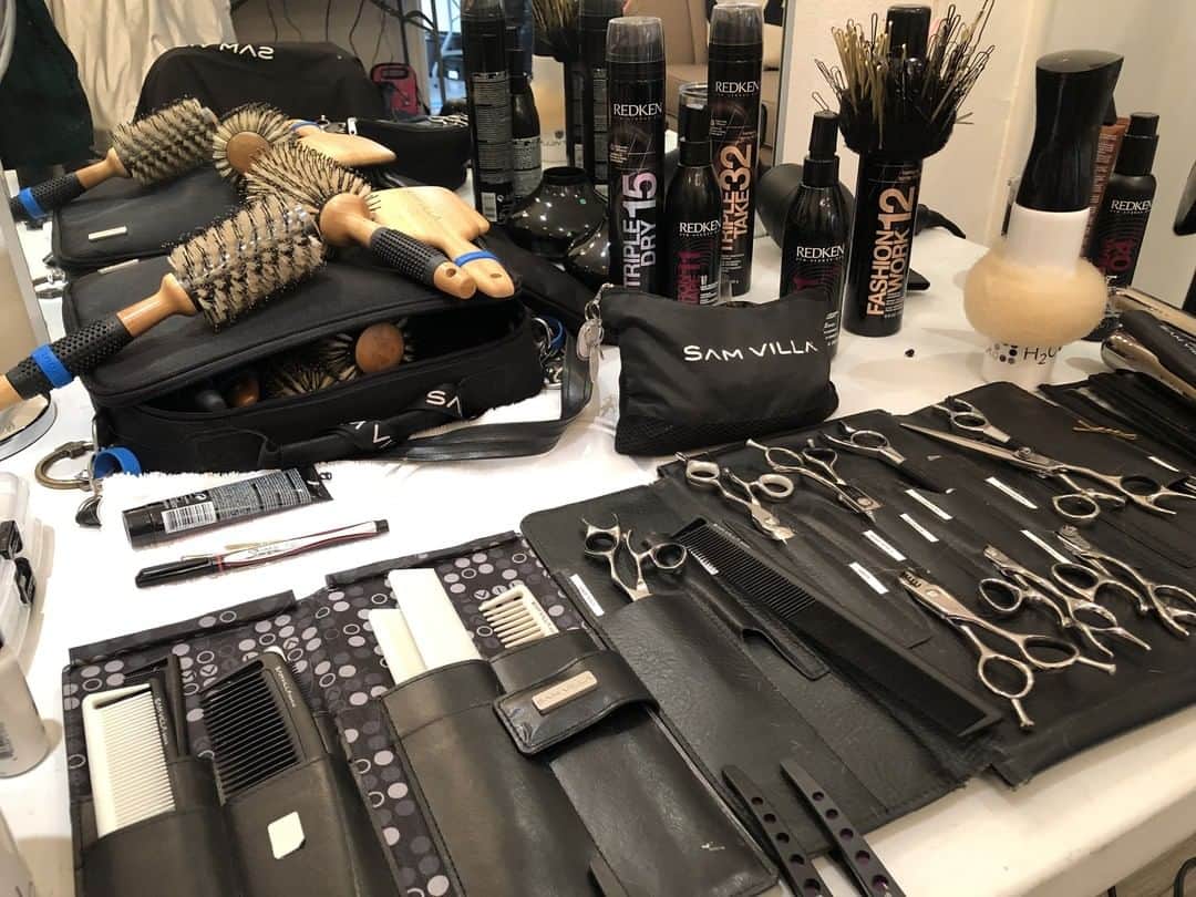 Sam Villaさんのインスタグラム写真 - (Sam VillaInstagram)「Safe to say the prep room for #hair #onset during the #SVLA2019 photoshoot was enough to give anyone major #hairtool envy. Which #SamVilla tools would you love to get your hands on? ⠀ ⠀ It is important to us at #SamVilla that artists have access to quality tools. We believe that #cuttinghair and financing your shears should be painless which is why we are so excited to be able to offer #stylists the ability to finance what they need for #behindthechair.⠀ ⠀ How does it work? 4 easy payment over 6 weeks (no credit check). 0% financing same as cash for up to 12 months. Added bonus >> There is currently a sidewide sale on SAMVILLA . COM . Stock up. Save. And do it in a way that makes sense for you and your bank account.」6月27日 1時56分 - samvillahair