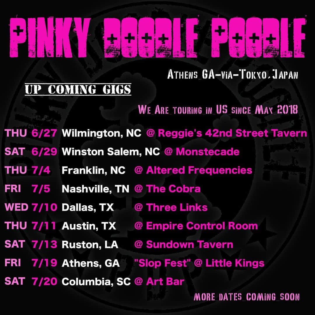 PINKY DOODLE POODLEさんのインスタグラム写真 - (PINKY DOODLE POODLEInstagram)「New US tour dates has been added !  Going to Texas and Louisiana in July! . . . #pinkydoodlepoodle  #pdp  #ustour2019  #highenergyrocknroll  #livemusic #rockmusic #rock #rockband  #japanese  #ustour #livetour  #tourlife #musicianlife #musician #gibsonguitars #gibsonbass #gibson #eb3 #lespaul #marshallamps #vintage #femalebassist #femalevocalist」6月27日 2時56分 - pinkydoodlepoodle