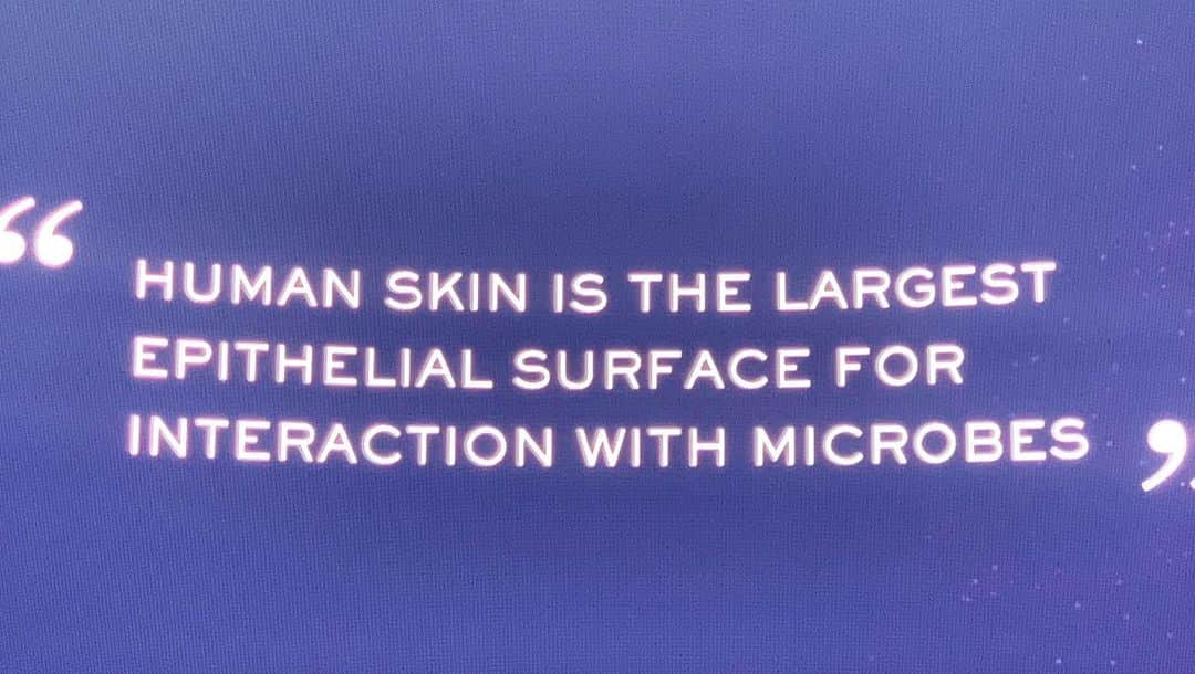 野崎萌香さんのインスタグラム写真 - (野崎萌香Instagram)「今回のSymposiumでの 1番のテーマの 《マイクロバイオーム》とは ヒトの細菌叢（さいきんそう)の事です。 . . . ヒトに存在する 微生物全体を意味します。 . . . 2009年発見された 人間の成長に欠かせない 《マイクロバイオーム》は、 一番最初のお母さんからの プレゼントと言われています。  2000以上の微生物を 生息させる最大の 人間の臓器が肌。  善玉菌は 肌の清潔さを保ちます。  しかし、 悪玉菌やその他の バクテリアたちも いないと肌のバランスが 崩れてしまうのです。  DNAが教えてくれるのは ほんの一部であって 親から受け継がれたものではなく、 目に見えない微生物から検出されることから分かる 個々のアイデンティティも多いという実験結果や、  人の遺伝子によっても 生活サイクルや生き方でも 多様に変化を見せていく 一人一人が持つ常在菌のお話。  私たちが見ている 目に見えるものは ほんの少しだけで、 真実は 目に見えないものの中に 隠れているという話。  とても興味深かったです。  #lancomeskincaresymposium #microbiome #genifique  #loveyourage #ランコム #ランコムスキンケアシンポジウム #マイクロバイオーム #美肌菌 #ジェニフィック」6月27日 14時57分 - moeka_nozaki