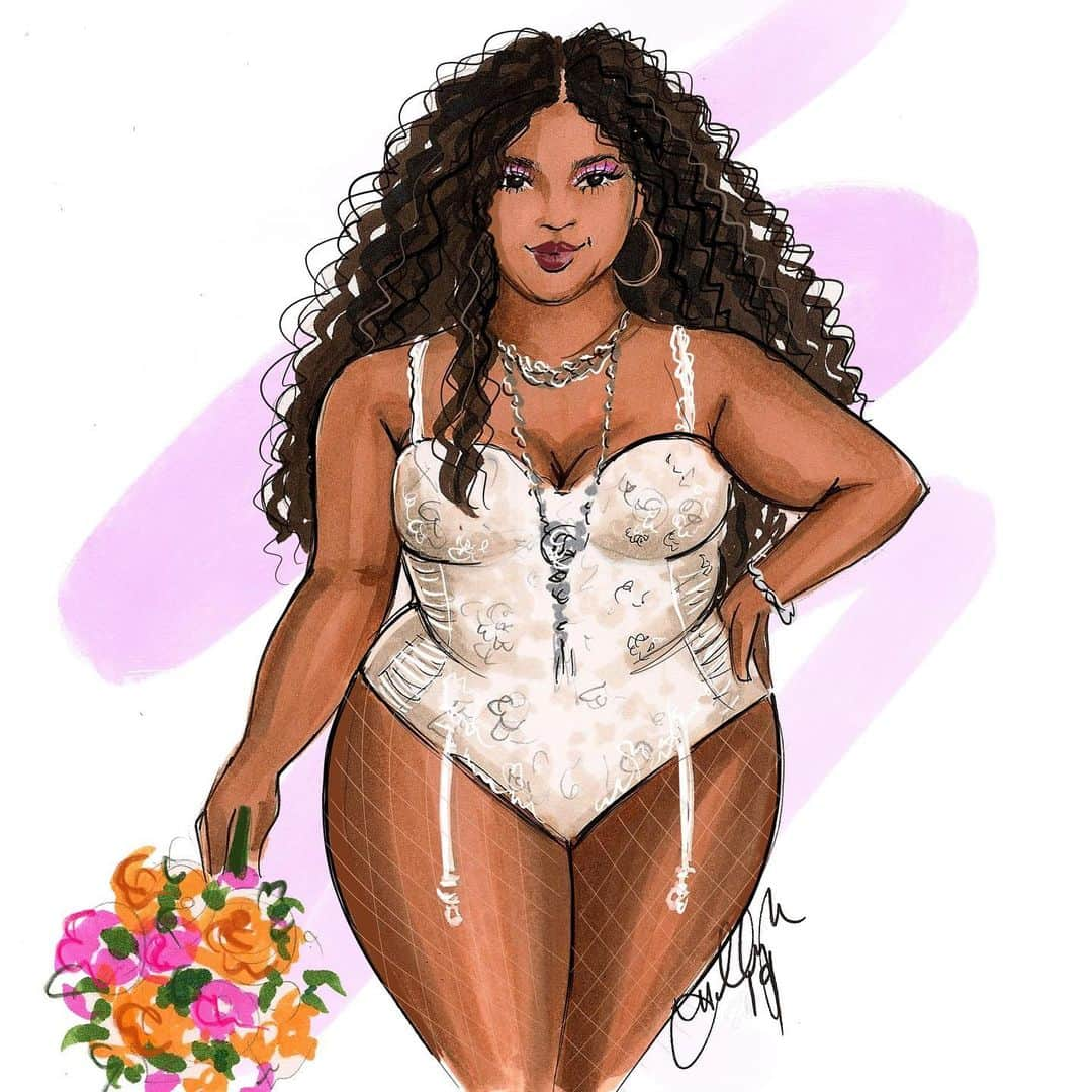 Holly Nicholsさんのインスタグラム写真 - (Holly NicholsInstagram)「I just took a DNA test turns out “____________________”? @lizzobeeating ❤️ sketched with @copic_official costume design @mister_howie #lizzo #lizzobeeating #fashionillustration #fashionsketch #fashiondrawing #copicmarkers #hnicholsillustration #curvyfashion #truthhurts #betawards」6月27日 7時51分 - hnicholsillustration