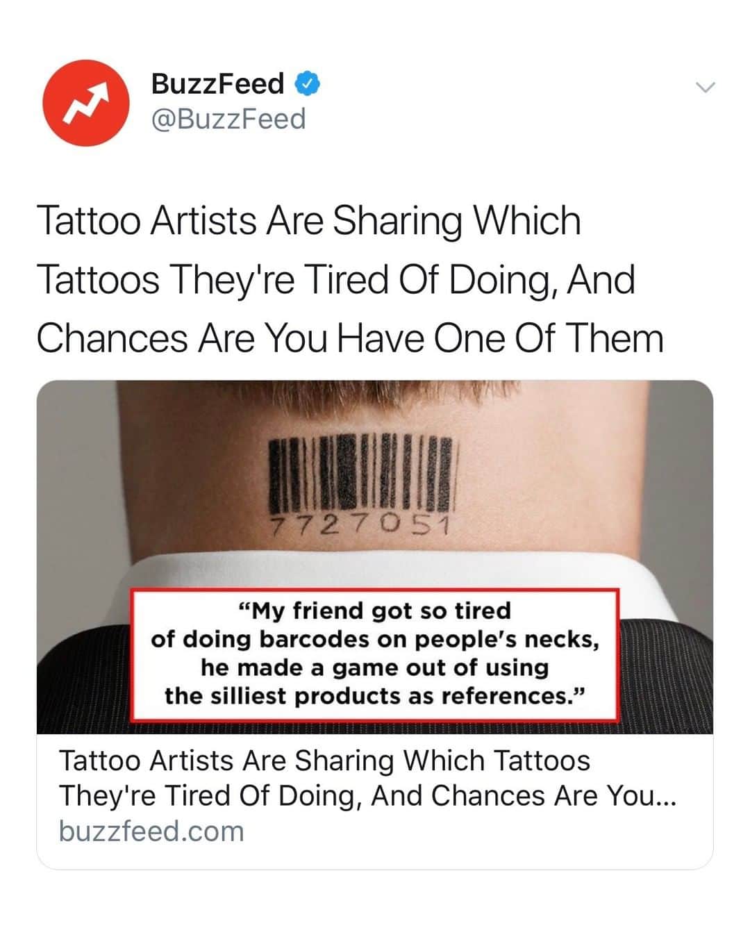 BuzzFeedさんのインスタグラム写真 - (BuzzFeedInstagram)「Here's what tattoo artists really think of the tattoos you want 👉 link in bio 👀 • • • Follow @buzzfeedtrending」6月27日 9時00分 - buzzfeed