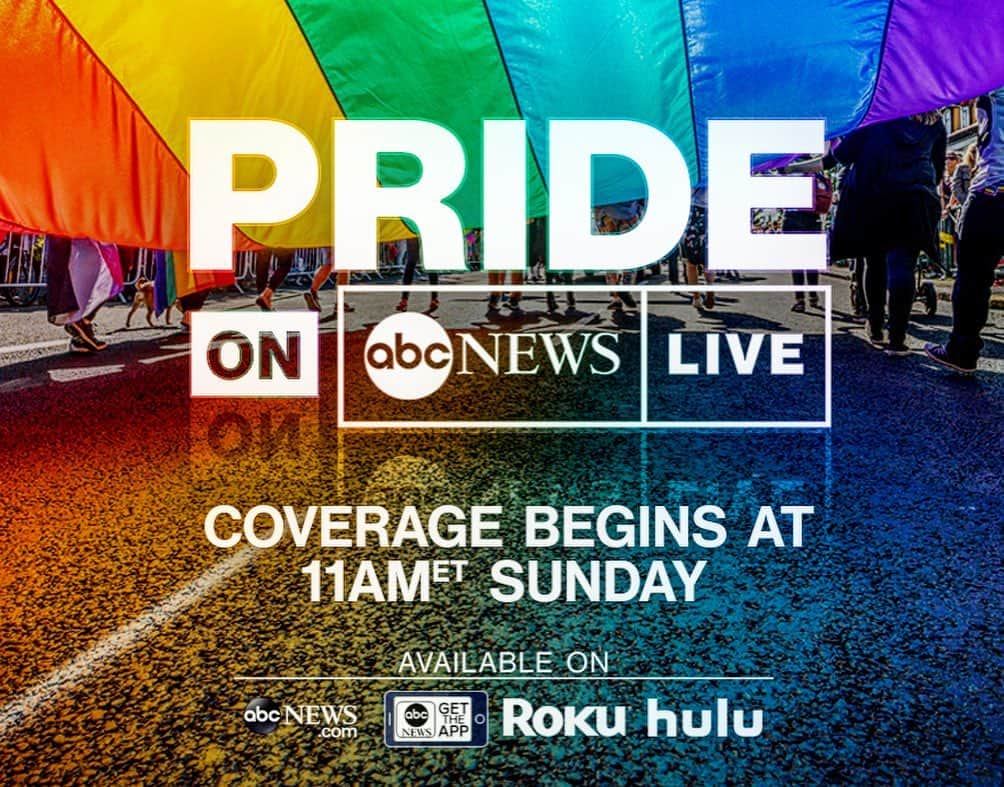 Good Morning Americaさんのインスタグラム写真 - (Good Morning AmericaInstagram)「THIS SUNDAY, ABC News presents “#PRIDE on ABC News Live,” starting at 11amET. You can watch live on Facebook and Twitter and on ABC News Live via ABCNews.com, Roku, Apple TV and Hulu Live TV! @giobenitez & @kimnikiabrooks host a special program filled with unprecedented access sharing incredible stories of past and present. Live guests include Billy Porter and Steven Canals it POSE, Marty Easton, eyewitnesses to the Stonewall uprisings and many more. We’re celebrating love, life, history and community - hope you watch!」6月27日 9時50分 - goodmorningamerica