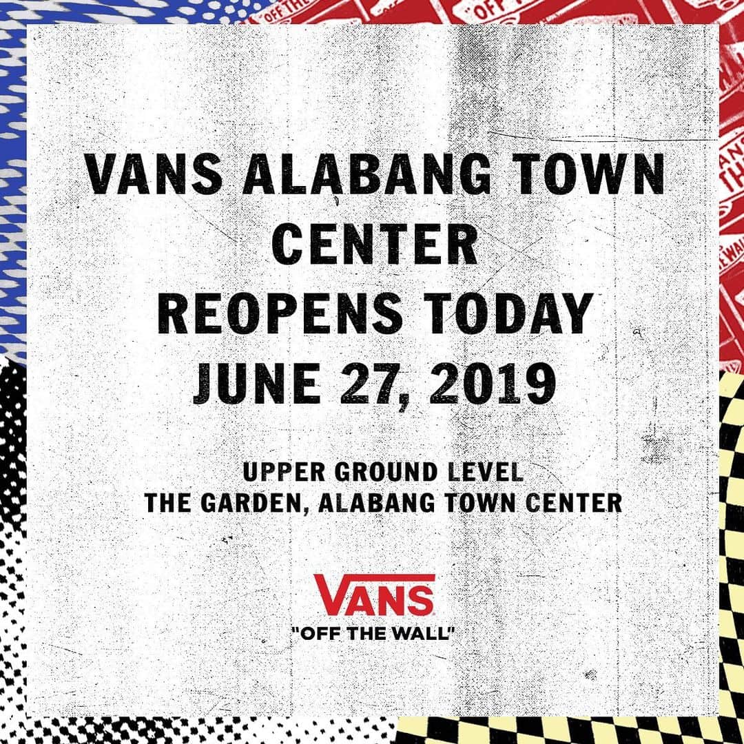 Vans Philippinesさんのインスタグラム写真 - (Vans PhilippinesInstagram)「Vans Alabang Town Center reopens today! Come through and peek at the awesome deals we have for you! Don't forget to bring your family and homies along, see ya!  #VansPhilippines」6月27日 9時59分 - vansphilippines