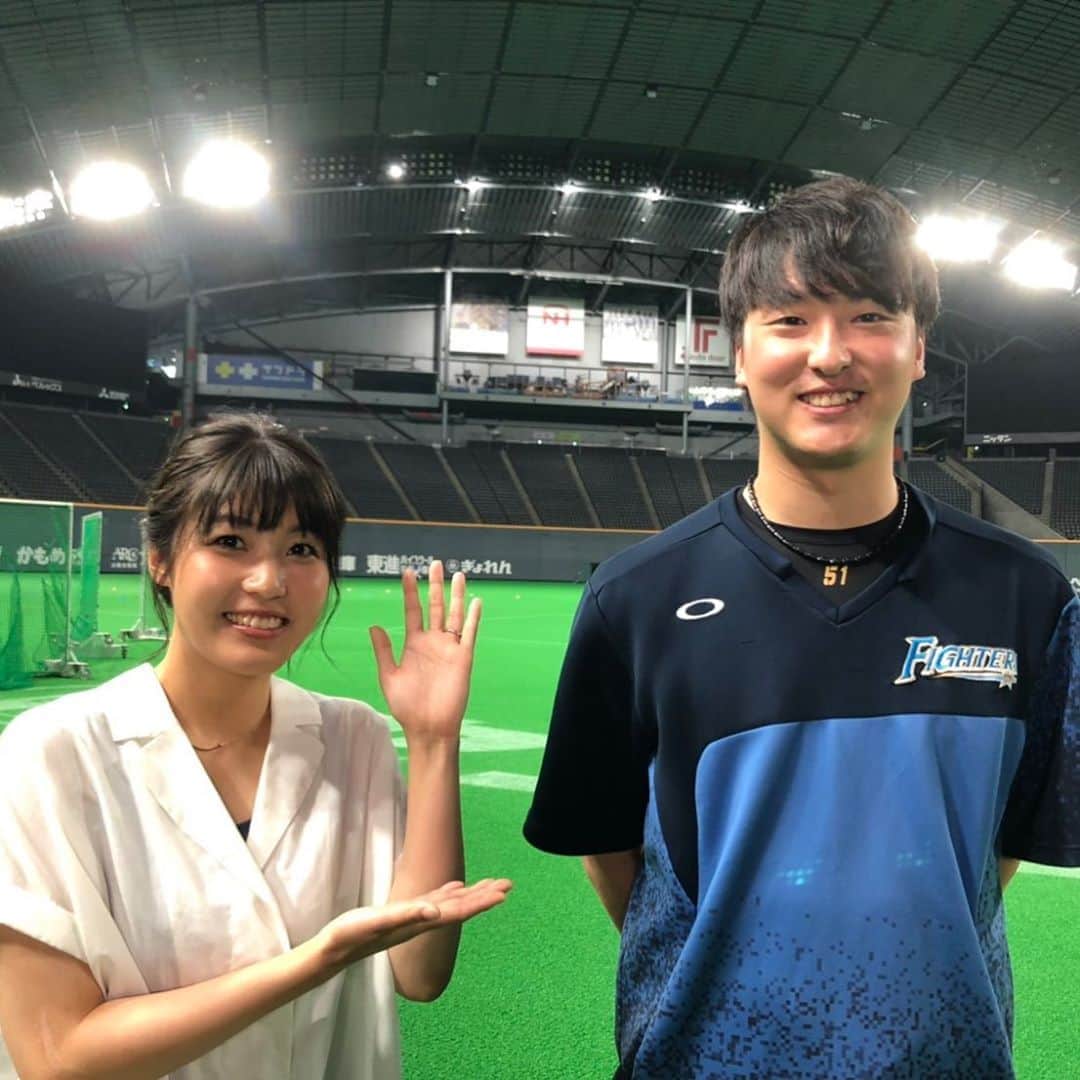 のインスタグラム：「あすのイチモニ ！スポーツコーナーではクローザー候補・石川直也投手のインタビューをお送りします！ みんな気になっている『あの』試合の抑えを務めたときの心境や、 プライベートの質問まで切り込んで聞いてます！ 女性ファン必見の質問も！  #イチモニ  #スポーツ #ファイターズ #クローザー候補 #石川直也 #投手 #ファン必見 #あの試合についても #プライベート #聞いてます #ちょく #直」
