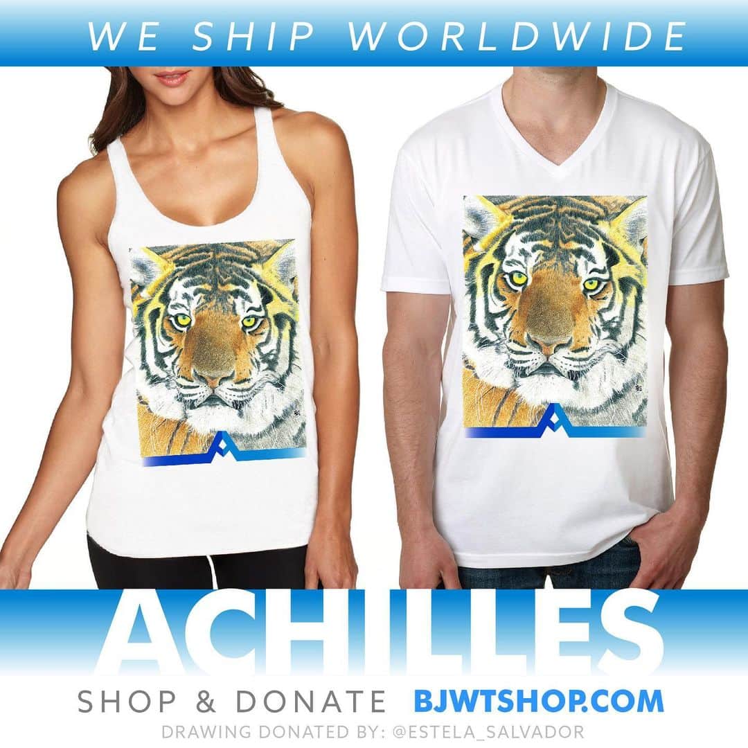 Black Jaguar-White Tiger さんのインスタグラム写真 - (Black Jaguar-White Tiger Instagram)「Achilles Shirts :) Sorry for posting this now, but the Foundation needs to generate funds. This drawing of Achilles was done by one of our Lovely followers @estela_salvador  They’re available on our website, active link on our bio. Thank you :) #AchillesBJWT」6月27日 10時41分 - blackjaguarwhitetiger