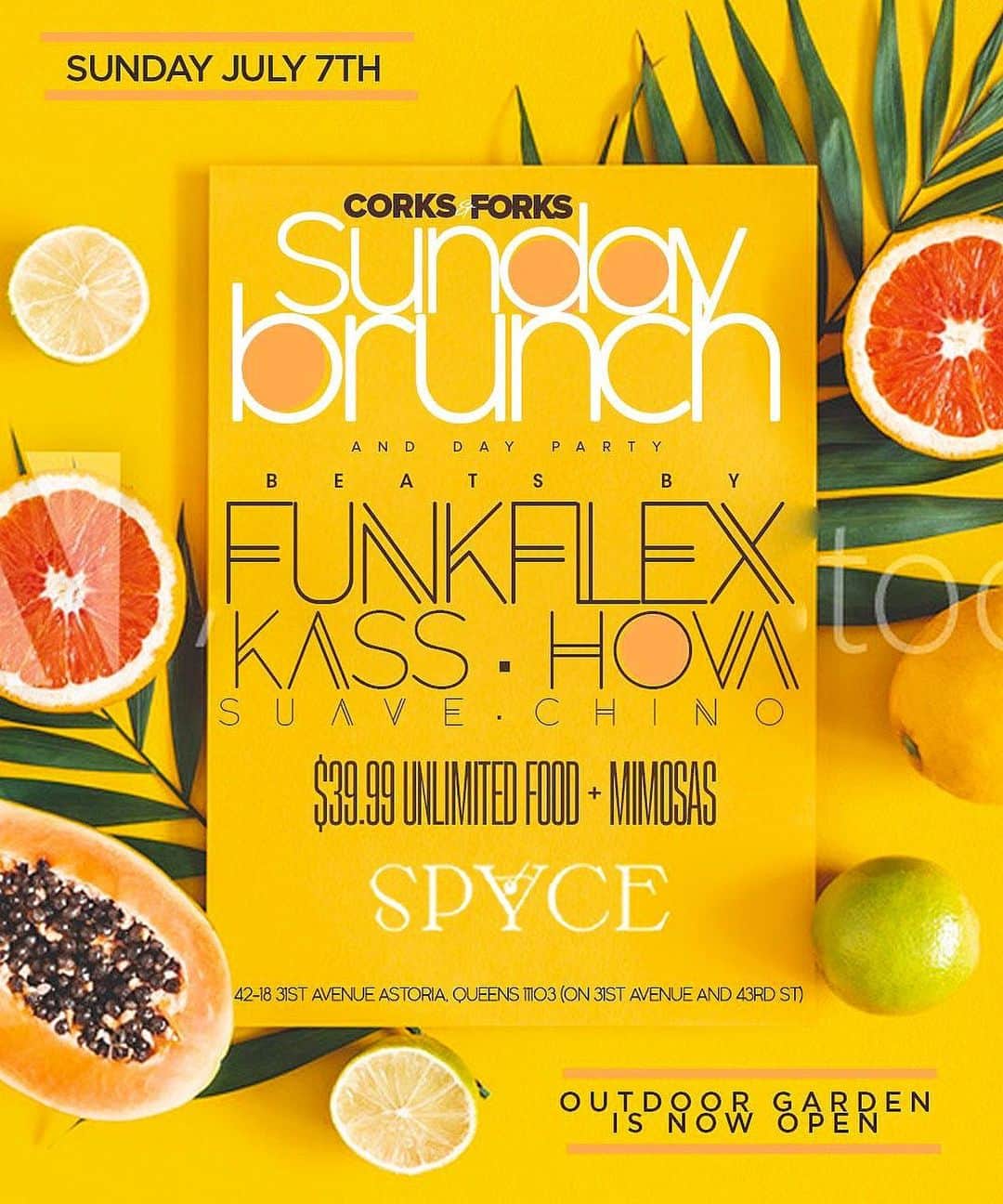 ファンクマスター・フレックスのインスタグラム：「1st time ever I touch down at Spyce Astoria!!! I’m doing a 3hour set!!!」