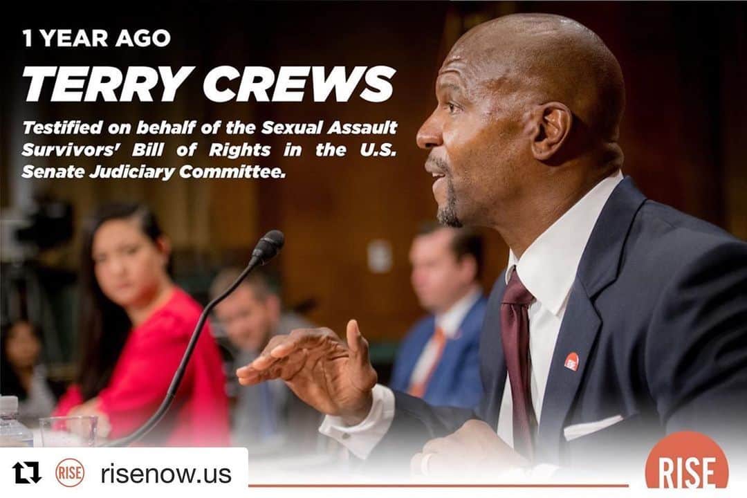 テリー・クルーズさんのインスタグラム写真 - (テリー・クルーズInstagram)「#Repost @risenow.us ・・・ Since @TerryCrews shared his deeply personal story last year with the United States Senate, 10 #SurvivorsBillofRights have passed throughout the nation. Because of his courage to speak on behalf of all survivors, Rise has been able to pass 27 bills in total, protecting more than 70 million survivors. We're so grateful for his continued support as we fight for the rights of survivors worldwide, regardless of gender, race, ethnicity or identity.」6月27日 23時29分 - terrycrews