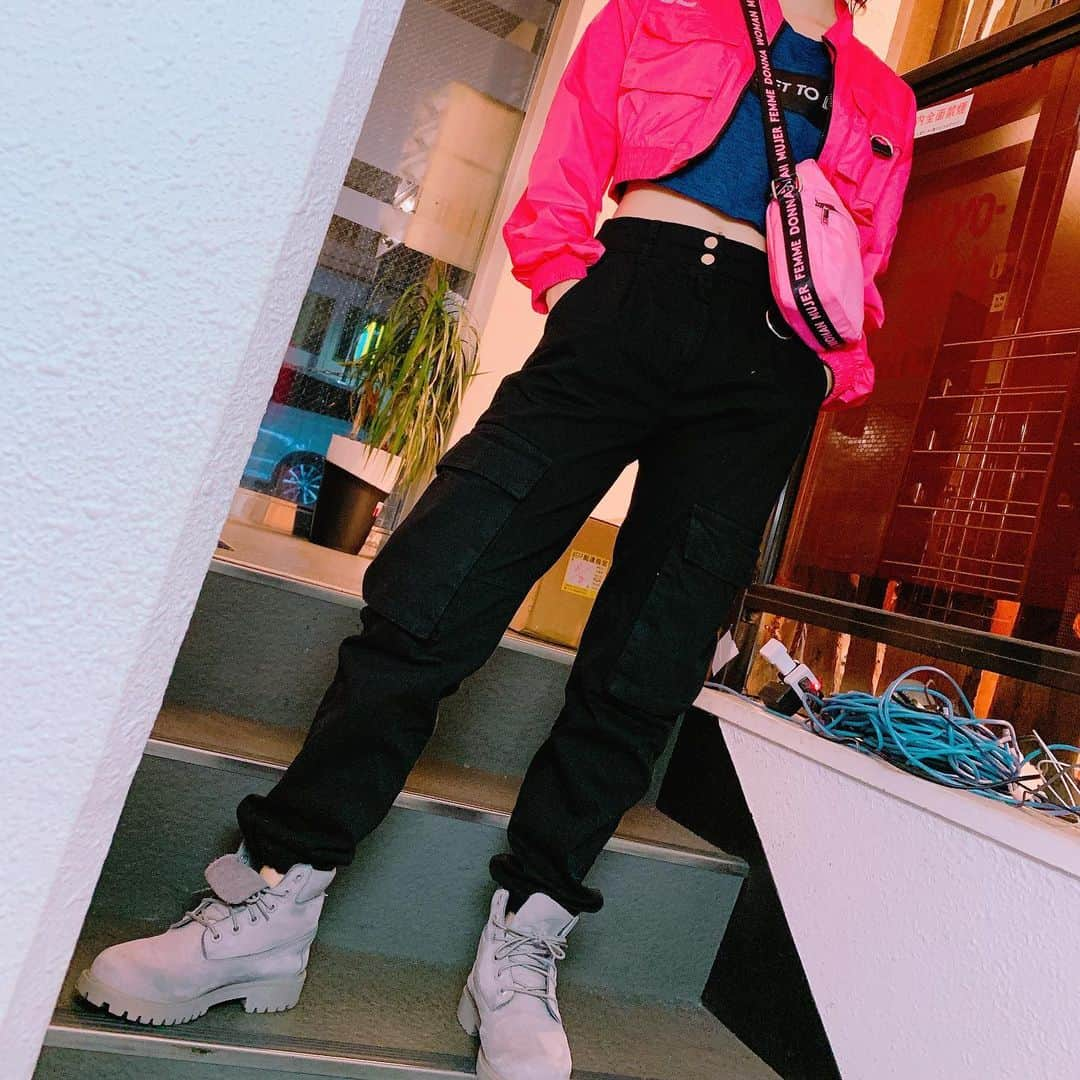 小池優奈さんのインスタグラム写真 - (小池優奈Instagram)「ピンク大好きマン💗  #bershka #timberland #forever21 #pink」6月28日 0時05分 - annas_yuna