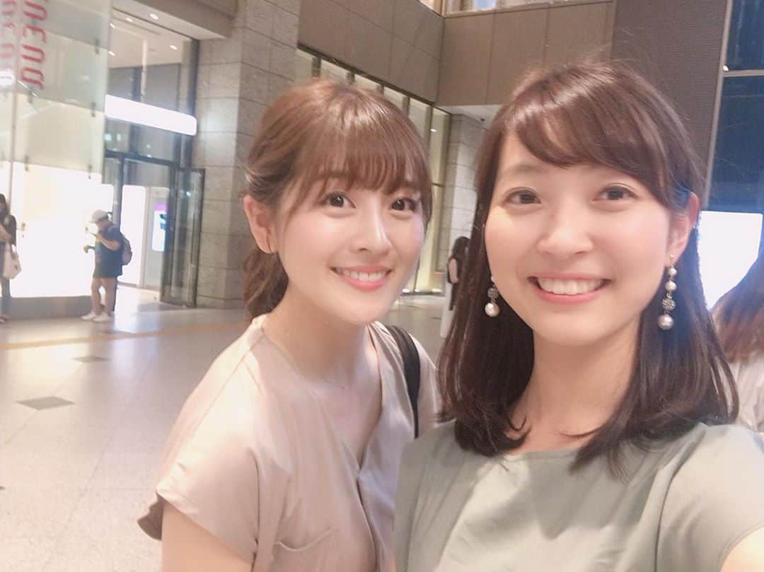中村秀香のインスタグラム：「CBCの#田中優奈 アナと(o^^o) .  同じ大阪出身で、ノリも合う。 就活で出会った大切な友達です✨ .  あっという間に時間が過ぎて行きました〜！」