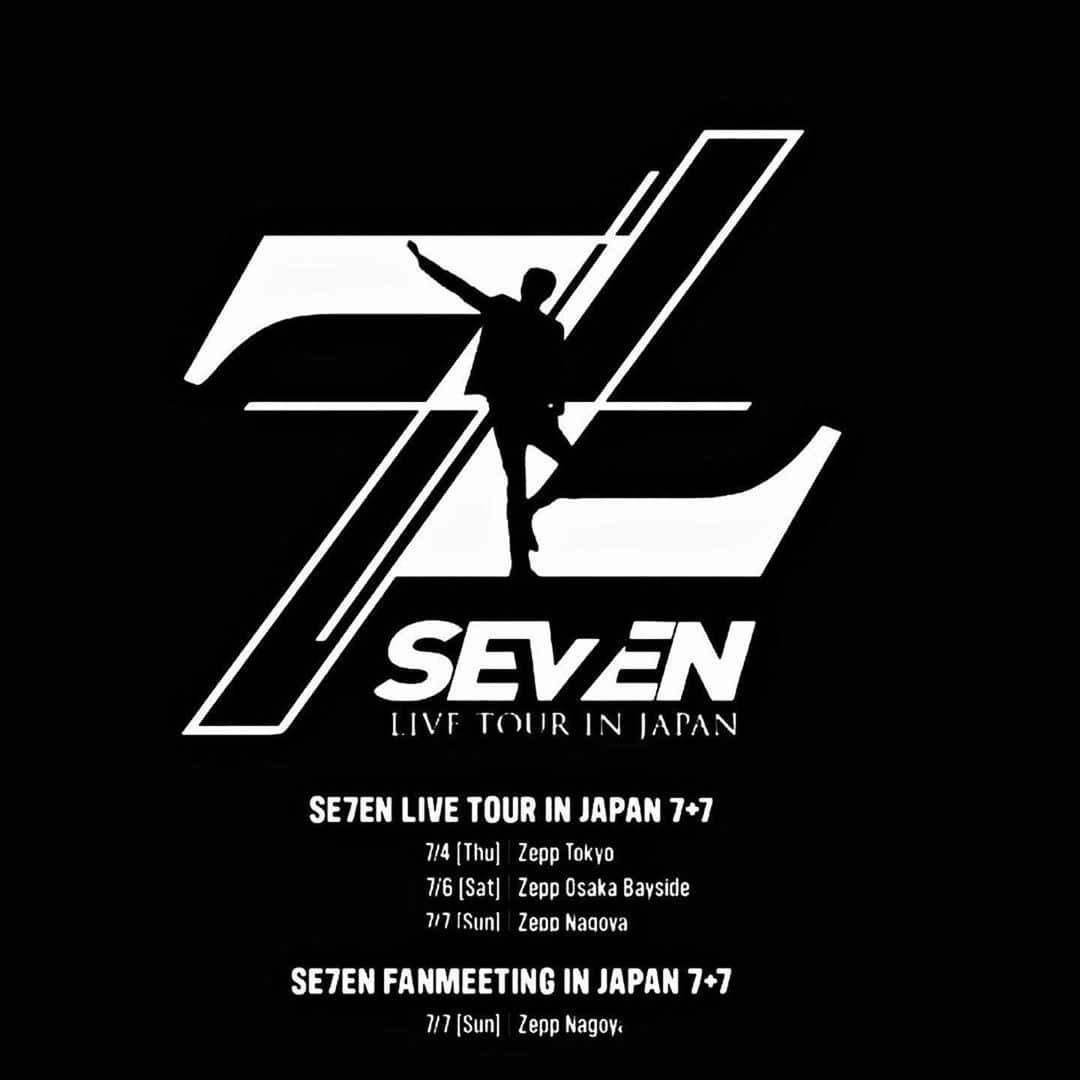 SE7ENさんのインスタグラム写真 - (SE7ENInstagram)「7+7 #D_7 #se7en #zepptour #tokyo #osaka #nagoya #cusoon😘」6月27日 18時56分 - se7enofficial