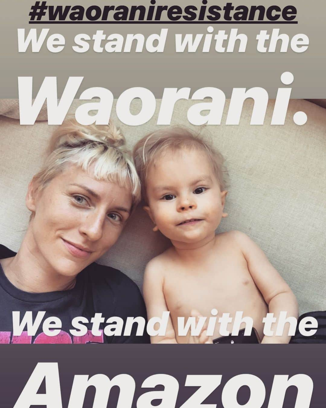 ミッキー・サムナーさんのインスタグラム写真 - (ミッキー・サムナーInstagram)「Join me! Share your selfie & sign the Wao’s letter to protect 1/2 million acres rainforest from oil drilling. Link in my bio.  #WaoraniResistance  I challenge @julietrylance @juliarjones @therealcamargo @sylviahoeks ♥️✊」6月27日 19時07分 - sumnermickey