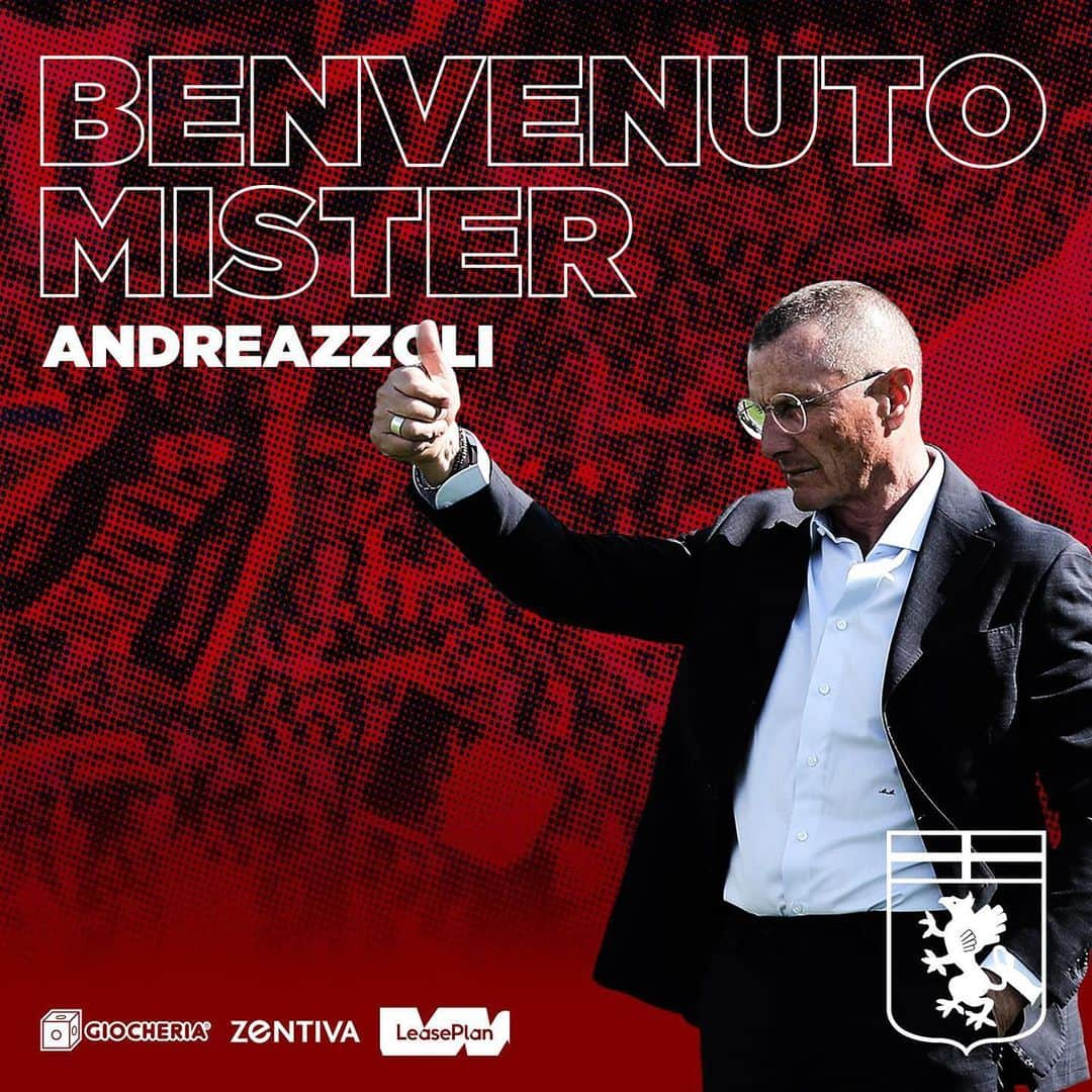 ジェノアCFCさんのインスタグラム写真 - (ジェノアCFCInstagram)「❤️💙 Benvenuto tra noi e buon lavoro, mister #Andreazzoli. 🙌 Siamo pronti per un nuovo inizio!」6月27日 19時15分 - genoacfc