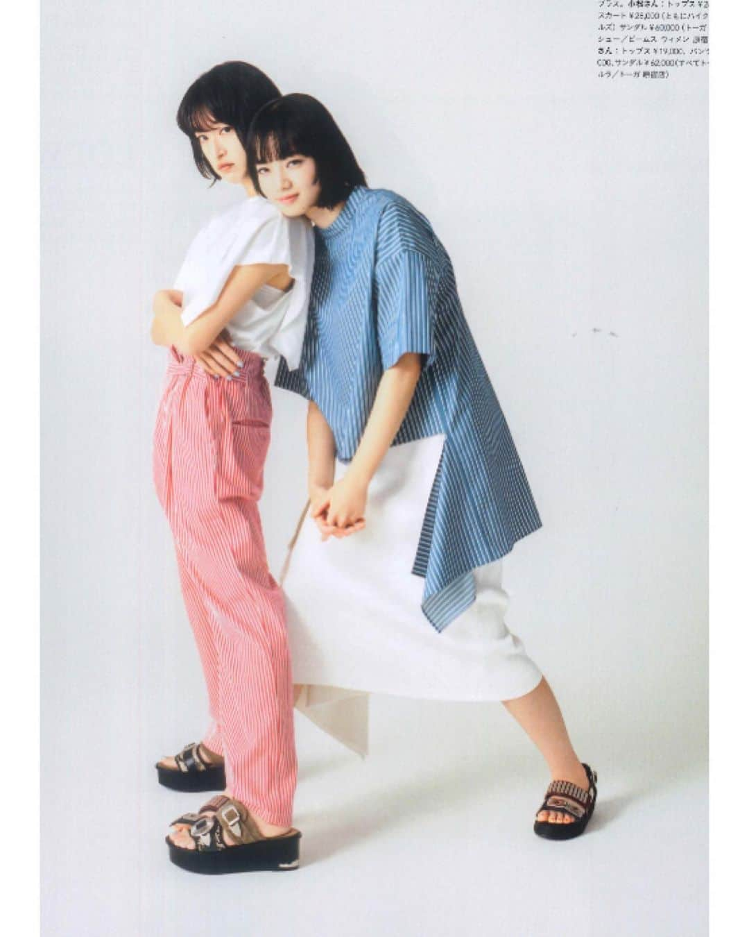 TOGAさんのインスタグラム写真 - (TOGAInstagram)「TOGA PULLA SS2019 Silkete jersey top,Cotton wrap pants, Double metal platform sandals featured in @spring_tkj ・ Model: Mugi Kadowaki Stylist: Nobuko Ito ・ @konichan7 wearing TOGA PULLA × Ray BEAMS metal sneaker sandal. ・ #toga #togaarchives #togapulla #togapulla19ss #togapullashoe #shareyourpulla #トーガ #トーガアーカイブス #トーガプルラ #raybeams #mugikadowaki #nanakomatsu #門脇麦 #小松菜奈」6月27日 19時58分 - togaarchives