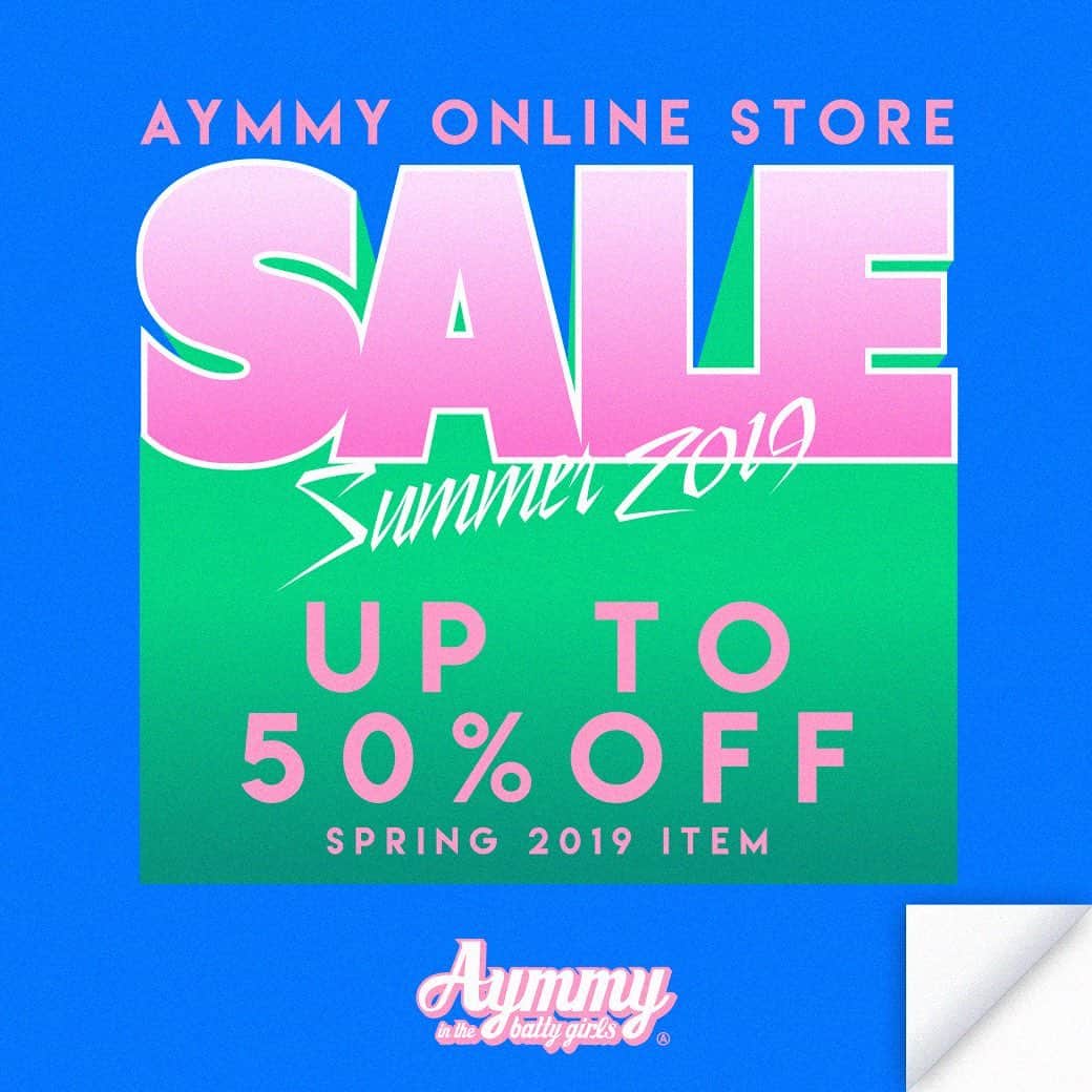 Aymmy in the batty girlsのインスタグラム：「【PRE SALE START】﻿﻿ ﻿﻿ Aymmy WEBサイトでは、﻿﻿ 明日6/28(金)12:00より SUMMER SALEを開始致します♡﻿ SPRING 2019を含んだアイテムがMAX50%OFF！﻿ ﻿﻿ ぜひお早めにご利用ください！﻿﻿ ﻿﻿ #aymmy﻿﻿ #presale﻿ #onlinestore﻿ #sale」