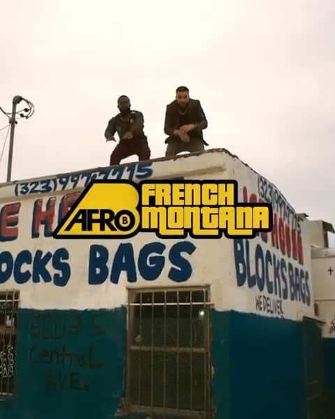 ファンクマスター・フレックスのインスタグラム：「AfroB x French Montana!!!!! Cranking!!!!!」