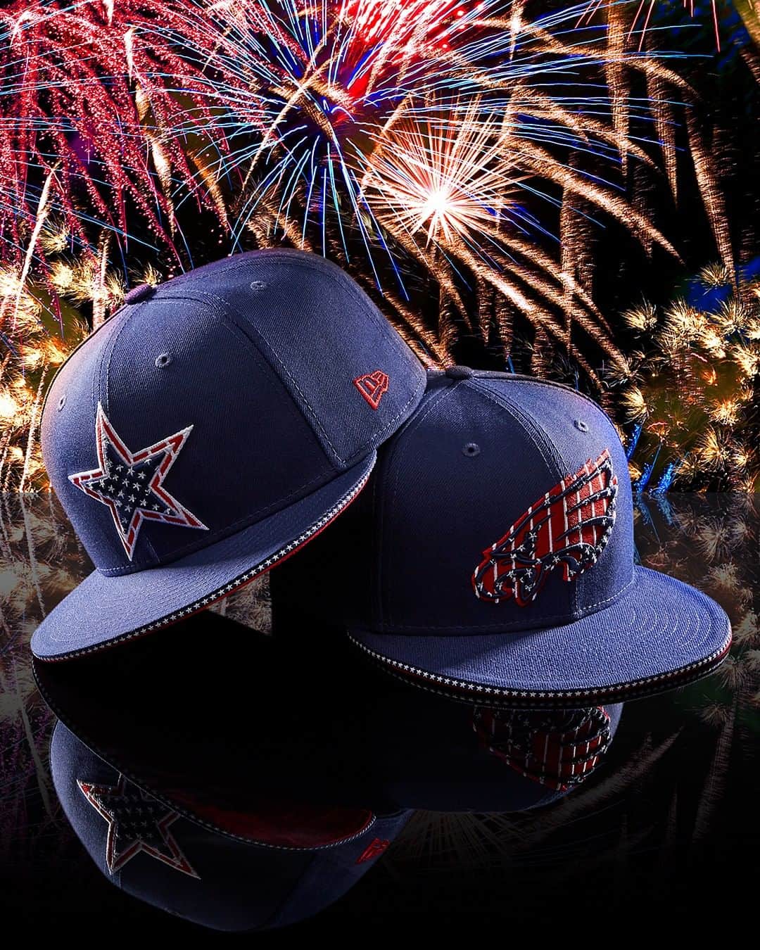 ニューエラ・キャップのインスタグラム：「Have a blast with the Americana Collection. Available in select NFL, MLB, and NBA teams at neweracap.com」