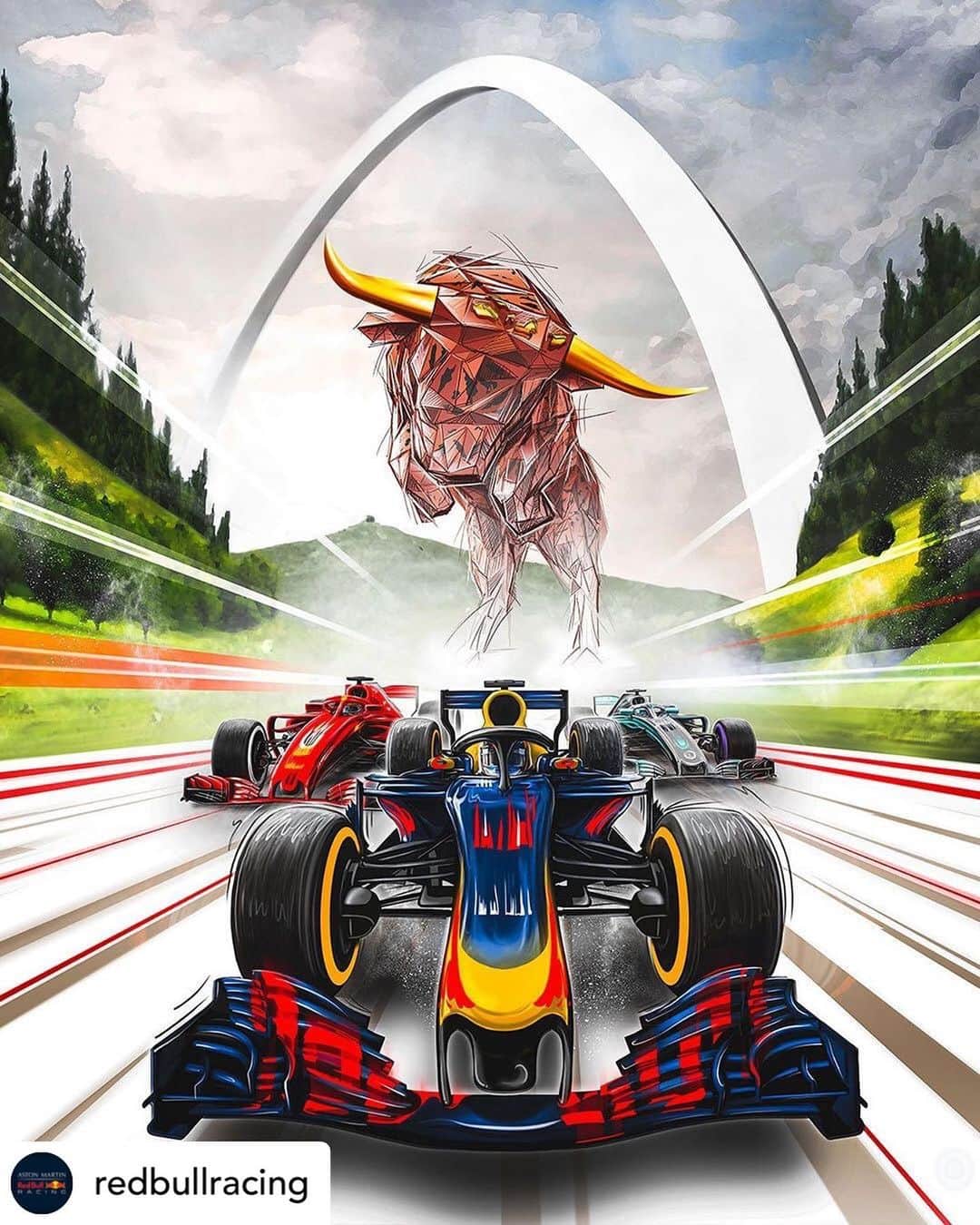 F1さんのインスタグラム写真 - (F1Instagram)「Get HYPED for Austria with your favourite team’s artwork 🔥 . . . #F1 #Formula1 #AustrianGP #Motorsport @redbullracing @renaultf1team @mclaren @scuderiaferrari」6月28日 2時20分 - f1