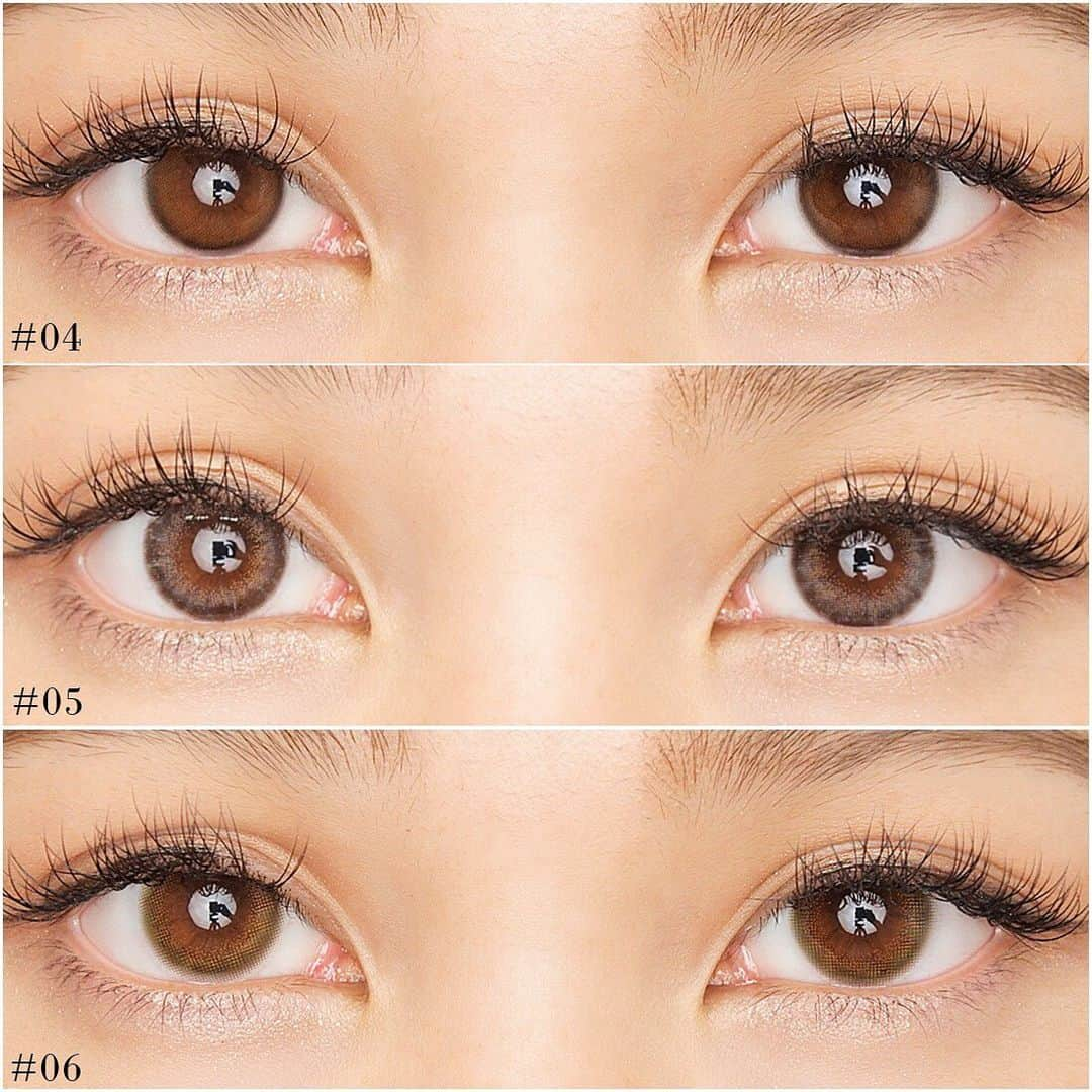 クイーンアイズさんのインスタグラム写真 - (クイーンアイズInstagram)「. #アイディクト 新色まとめ . 《LENS SPEC》 👁DIA: 14.2mm🎨着色直径13.5mm 🔍BC:8.7mm🗓期間:ワンデー 🌤UVカット:あり💧モイスト:あり . 📸:Miku👀:色素の濃い茶目 . 内田理央さんイメージモデルの アイディクトから新色登場💘 6色も新しい色が追加されたので 今回は新色まとめです😳🙏 . #01 #アンティークブロンズ #02 #マンダリンブルーム #03 #ステラサンド #04 #ドロップブラウン #05 #シャインリッチ #06 #スパイスライム . 透明感のあるくすみカラーが特徴的💐 ナチュラル×大人可愛いが叶うラインナップです🥰 . 従来との違いは含水率💠 今までは38%でしたが新色55%の高含水率☺️✨ 今まで以上にしっとりした着け心地で 潤いを感じる事が出来ると思います💕 . UVカットやモイスト成分も入っているので 瞳に優しいシリーズです😘👍 . #eyeddict #antiquebronze #mandarinbloom #stellasand #dropbrown #shinerich #spicelime #queeneyes #クイーンアイズ #内田理央 #だーりお #カラコン  #カラコンレポ #カラコンレビュー #美瞳 #렌즈」6月28日 12時03分 - queeneyes_official