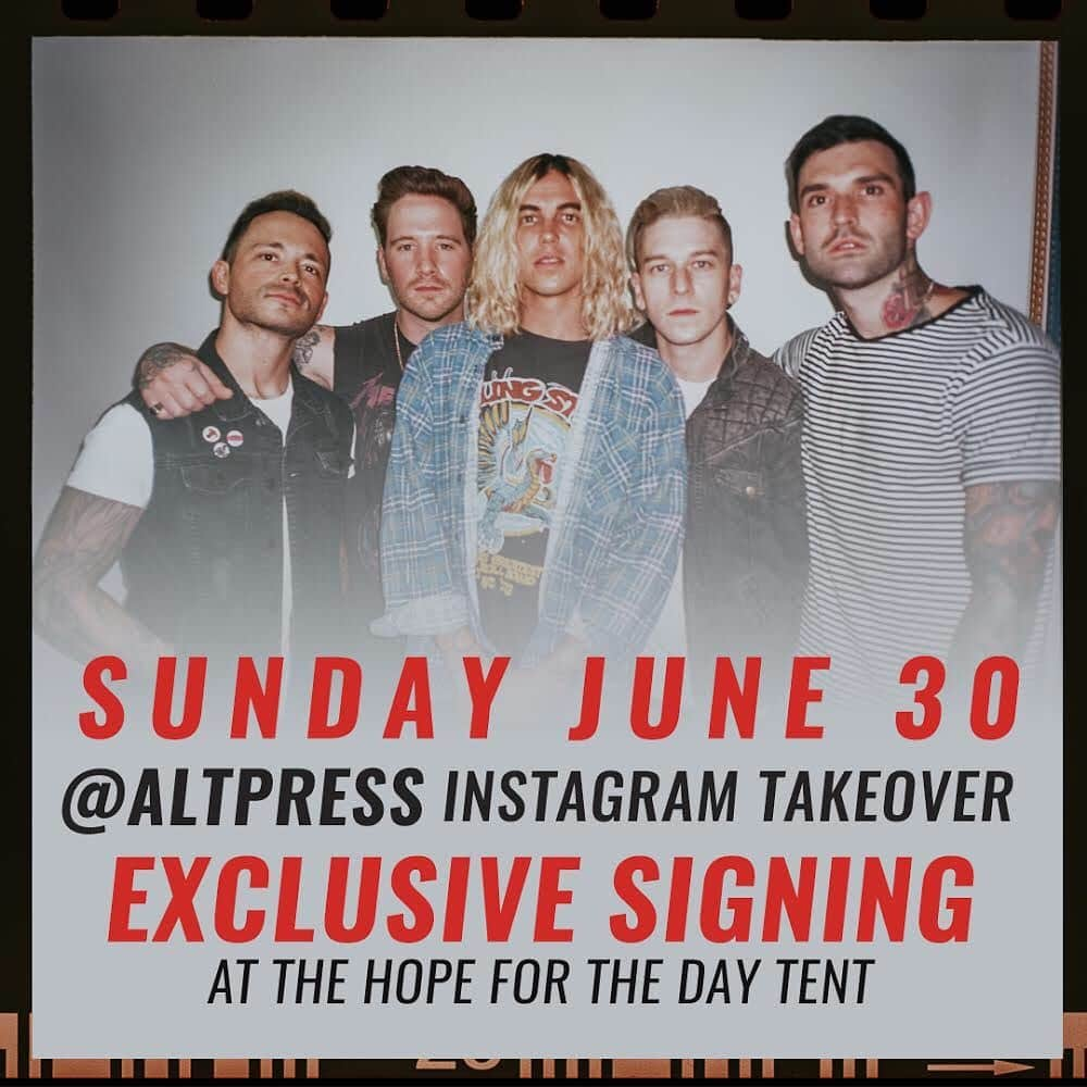 ガブ・バーハムさんのインスタグラム写真 - (ガブ・バーハムInstagram)「We’re taking over the @AltPress Instagram all day on Sunday at @VansWarpedTour.  We’re also doing an exclusive signing at the @HopeForTheDay tent at 2:30PM.」6月29日 4時28分 - gabebarham