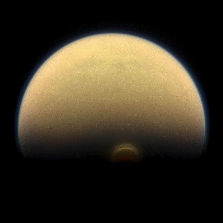 NASAさんのインスタグラム写真 - (NASAInstagram)「We're going to Titan, a moon of Saturn! . Goddard is proud to share in the Dragonfly mission's science with the DraMS and DraGNS instruments that will help search for the building blocks of life on this icy moon of Saturn. Titan is an analog to the very early Earth, and can provide clues to how life may have arisen on our planet. . Dragonfly will launch in 2026 and arrive in 2034. The rotorcraft will fly to dozens of promising locations on Titan looking for prebiotic chemical processes common on both Titan and Earth. Dragonfly marks the first time NASA will fly a multi-rotor vehicle for science on another planet; it has eight rotors and flies like a large drone. It will take advantage of Titan’s dense atmosphere – four times denser than Earth’s – to become the first vehicle ever to fly its entire science payload to new places for repeatable and targeted access to surface materials. . . [1] Fish-eye view of Titan's surface; Credit: ESA/NASA/JPL/University of Arizona [2] Titan's hazy orange and blue atmosphere; Credit: NASA/JPL-Caltech/Space Science Institute」6月29日 4時09分 - nasagoddard