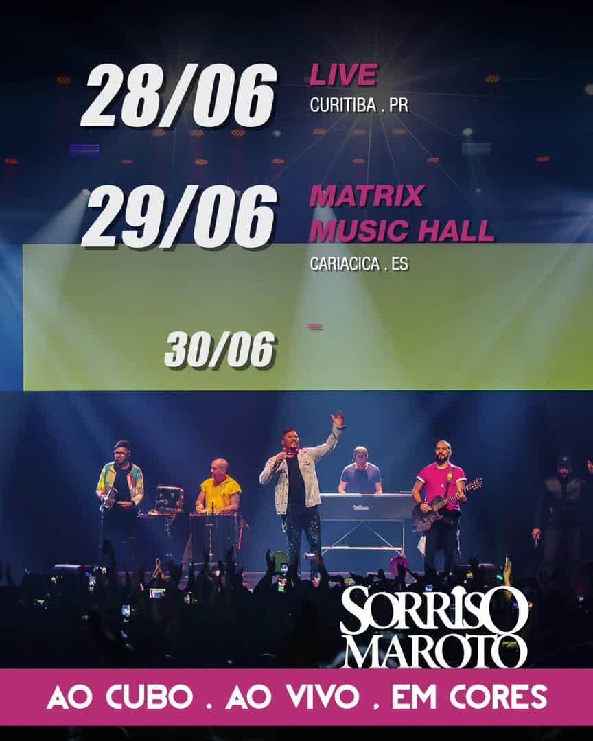 Sorriso Marotoのインスタグラム：「O fim de semana tá chegando e vai ter muito pagodinho diferente em Curitiba, Cariacica e Itumbiara! Quem vem? 😃 #AoCuboAoVivoEmCores #Agenda」