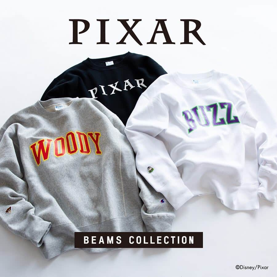 ビームスさんのインスタグラム写真 - (ビームスInstagram)「"PIXAR BEAMS COLLECTION" Champion Sweat Shirt ・ These Sweat Shirt will be released in Late September ・ ピクサー・アニメーション・スタジオの展覧会『PIXARのひみつ展 いのちを生み出すサイエンス』の開催を記念して「ビームス 六本木ヒルズ」にて展開 ・ @beams_roppongihills  @champion  #beams #ビームス #pixar  #pixarのひみつ展  #woody #buzzlightyear」6月28日 20時12分 - beams_official