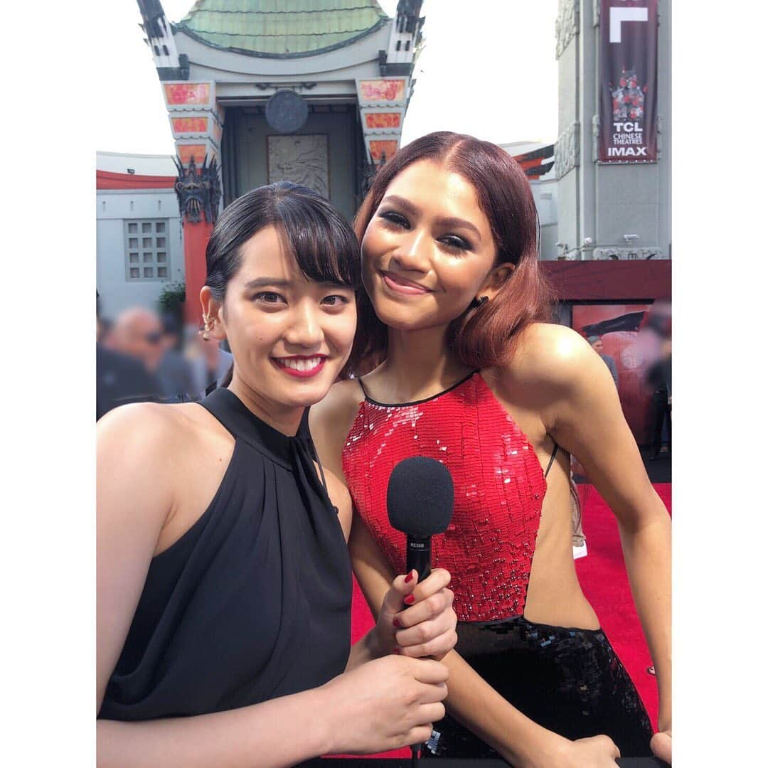 山崎紘菜さんのインスタグラム写真 - (山崎紘菜Instagram)「@zendaya is perfect‼︎ She is the best‼︎ #spidermanfarfromhome #worldpremiere」6月28日 20時40分 - hirona_yamazaki