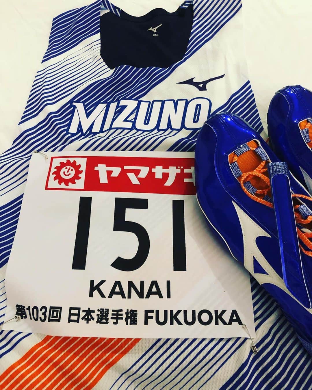 金井大旺のインスタグラム：「明日から2日間日本選手権。頑張ろう！😎 #5回目の日本選手権 #mizuno #MTC #110mH」
