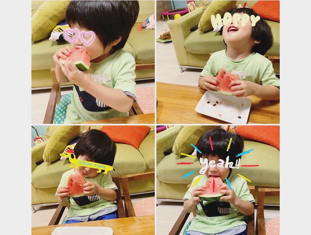 三倉茉奈さんのインスタグラム写真 - (三倉茉奈Instagram)「そして東京での束の間の休日の最後はやっぱり…佳奈の家へ！姪っ子甥っ子からパワーもらいました。 さぁ、次は博多公演！頑張ります。 佳奈ーーご飯とか色々ありがとうーーー！！！ #niece #nephew #love #4歳と3歳 #甥っ子のスイカ食べる姿可愛過ぎた」6月28日 21時36分 - mana_mikura_official