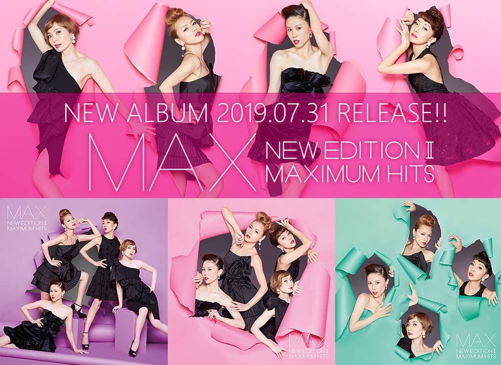 のインスタグラム：「7/31 リリースのニューアルバム NEW EDITION Ⅱ 〜MAXIMUM HITS〜 JK写真が公開中♡ 明日のBON DISCOでも ニューアルバムの中から 何曲か歌う予定です。 新しく生まれ変わったサウンドで 初めて歌うあの曲も 披露です！ ・ フェス終演後は特典会もあります。 ニューシングル 「パルテノン」ご購入者 ニューアルバム「NEW EDITION Ⅱ ～MAXIMUM HITS～」 ご予約者の方に限り 特典会に参加出来ますので 皆さんのご来場をお待ちしてます！ 明日も楽しもうね。 ・ BON DISCO 6/29（土）六本木ヒルズアリーナ #MAX#NANA#MINA#REINA#LINA #neweditionⅡ #newalbum#macaroncolor #summer#rearrange #music #bondisco」