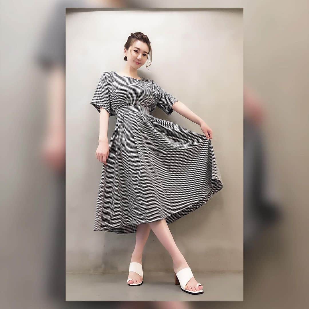 辰巳ゆいのインスタグラム：「#u_dresser さんから、かわいいワンピースが届きました💕 . 後ろがかわいくて、お気に入り♪ . #u_dresser #ワンピース #かわいい」