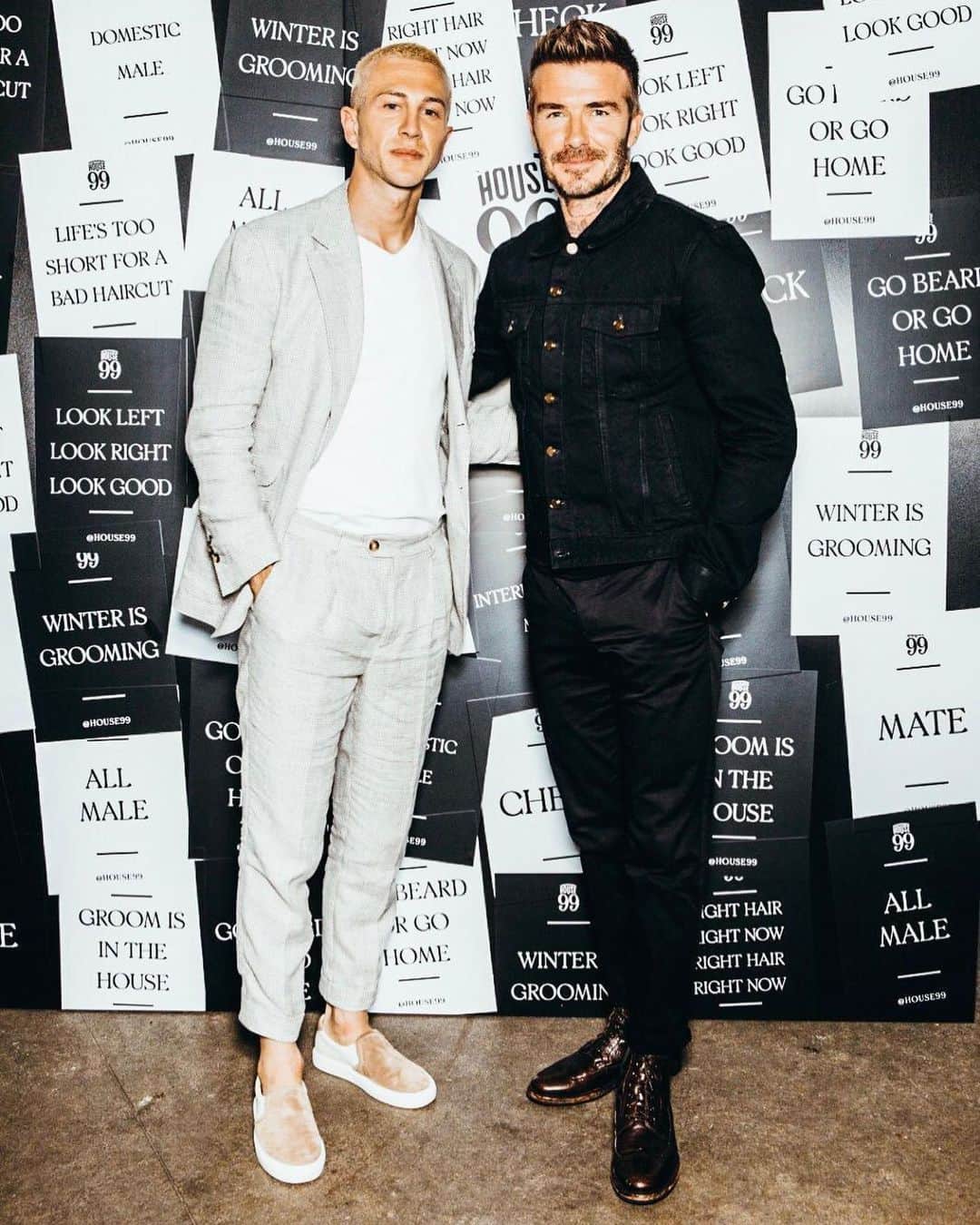 フェデリコ・ベルナルデスキのインスタグラム：「An inspirational evening with the iconic @davidbeckham. 💥 #house99 #findyournextlook #adv #flashbackfriday @house99」