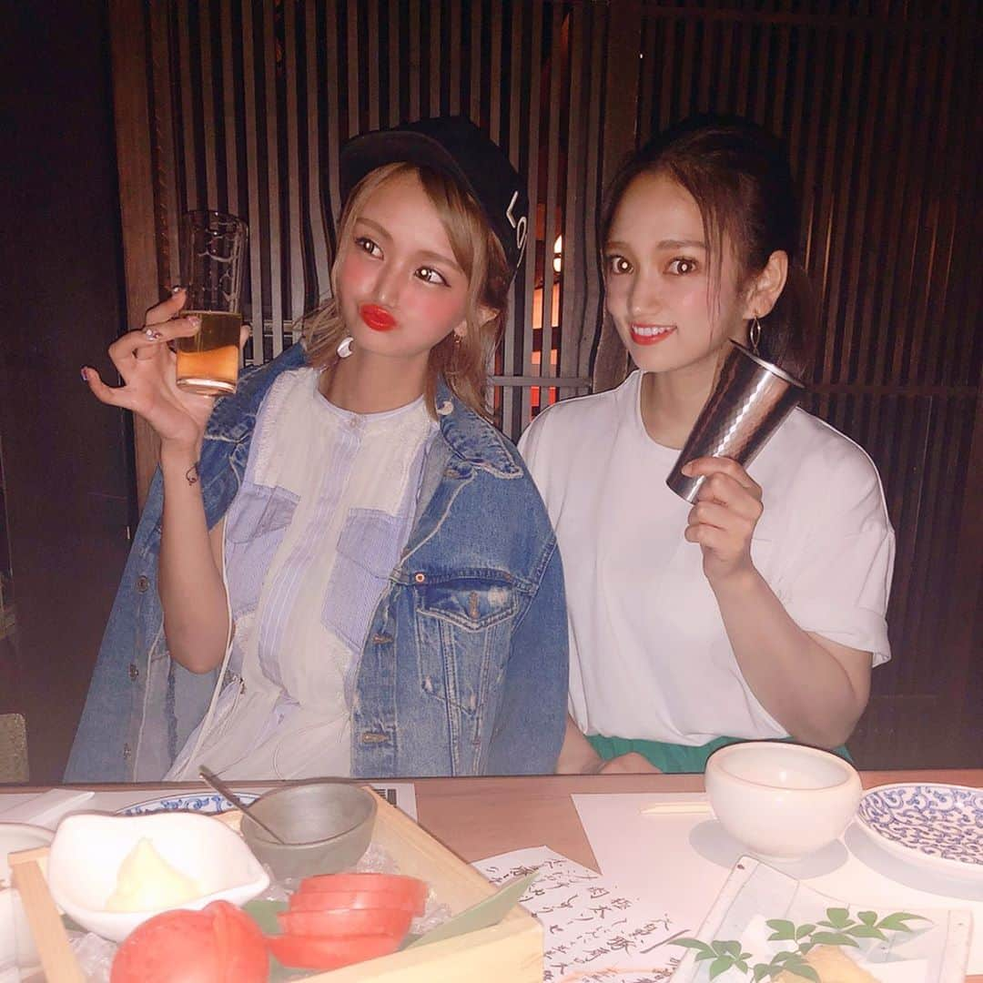 みもれもんさんのインスタグラム写真 - (みもれもんInstagram)「昨日のまいか♡みもれ🌈🍴 今日も一緒♡笑 ・ ・ ・ #みもまい #dinner #ご飯 #BFF #夜ご飯 #新宿 #なかよし #グルメ #友達 #fashion #make」6月29日 13時12分 - mimore_mon0929