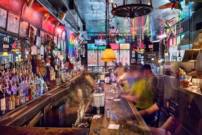 TIME Magazineさんのインスタグラム写真 - (TIME MagazineInstagram)「“These bars…they’re the staging grounds for our dreams—of connection, family, a night’s glory or a lifetime of it,” author and poet Alexander Chee (@cheemobile) writes of the significance of #LGBTQ bars. Fifty years after the #Stonewall riots, TIME commissioned photographers across #America to document these spaces throughout June, whether they are a local spot with a juke box and some beers in plastic cups, or a club with a stage and a roof bar, in a big city or a tiny town. See more of these bars, from Florida to Alaska, at the link in bio. Photographs by @isadorakosofsky (West Hollywood), @evanjamesbenallyatwood (Portland, Ore.), @aliciavera (Orlando) and Matthew Pillsbury (@screenlives) (New York) for TIME」6月29日 5時11分 - time