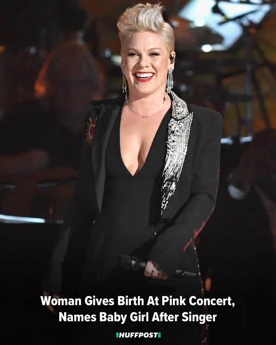 Huffington Postさんのインスタグラム写真 - (Huffington PostInstagram)「A fan at a recent Pink concert got the party started earlier than expected when she went into labor during the show. With the help of two on-site medics, Denise Jones, 32, welcomed a baby girl while the singer was performing in England at Liverpool’s Anfield Stadium on Tuesday night. The mother has since named her newborn daughter Dolly Pink in tribute to the singer. Jones reportedly went into labor as the concert kicked off with the high-flying opening number “Let’s Get This Party Started.” Thankfully, medics John Matthews and Dani Berg were spurred into action after receiving a call about a woman in labor, and they navigated through thousands of fans across the stadium to treat her. “When we reached her, it was quite clear the patient was heavily pregnant and showing signs of being in labor,” Matthews told The Liverpool Echo, explaining that they moved the woman out of the crowd and into the first aid room. “We continued to assess her and established she was going to have to deliver the baby in the stadium as there was not enough time to get her to hospital,” he continued. Jones delivered the baby “all naturally” and without “pain relief,” as there was no equipment or supplies in the makeshift delivery room. // 📸: Getty Images」6月29日 6時00分 - huffpost