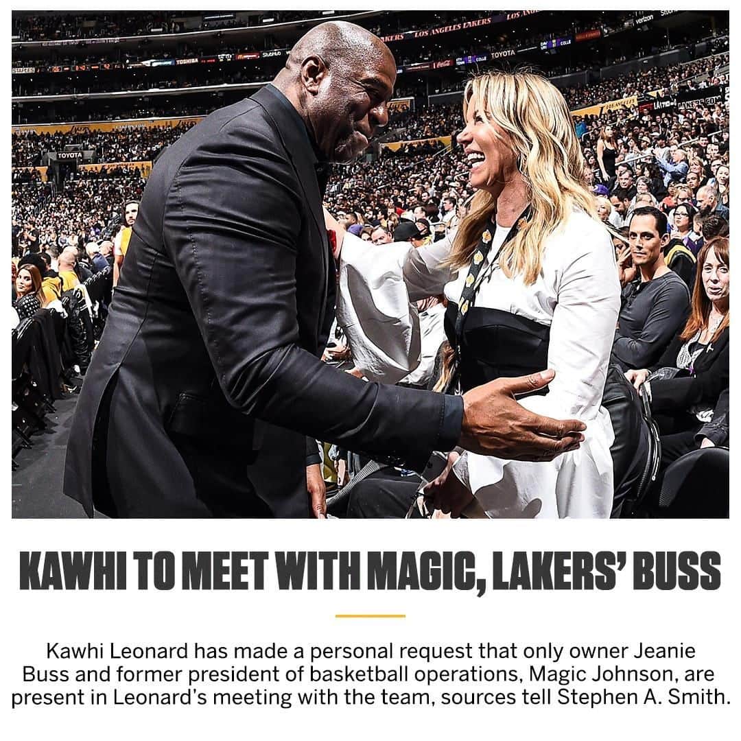 スポーツセンターさんのインスタグラム写真 - (スポーツセンターInstagram)「Kawhi has a special request for when he meets with the Lakers (via @stephenasmith)」6月29日 6時43分 - sportscenter