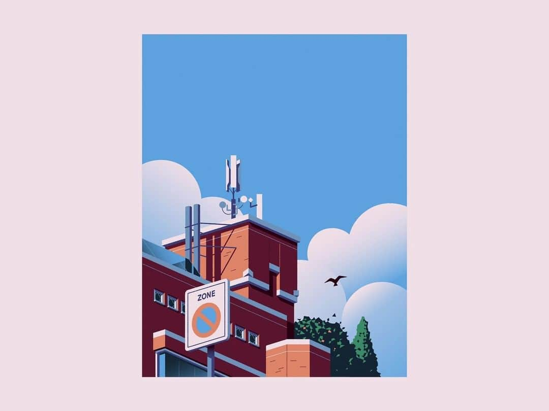 Dribbbleさんのインスタグラム写真 - (DribbbleInstagram)「Look up and grab something random... Amsterdam West by @julianburford⠀ ⠀ #dribbble #dribbblers #design #illustration #amsterdam」6月29日 7時30分 - dribbble